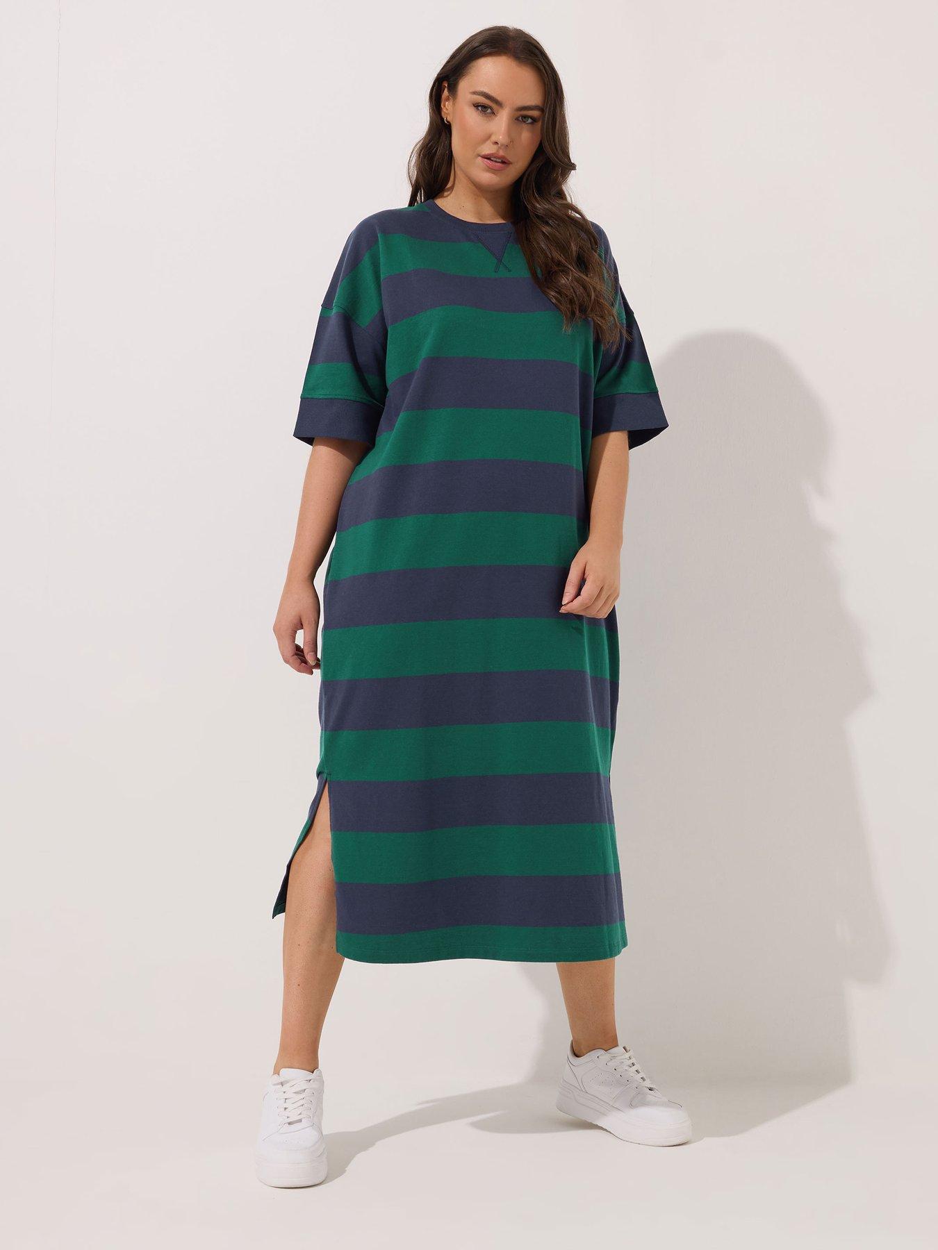 Image 3 of 4 of Yours Curve Throw On Dress - Blue