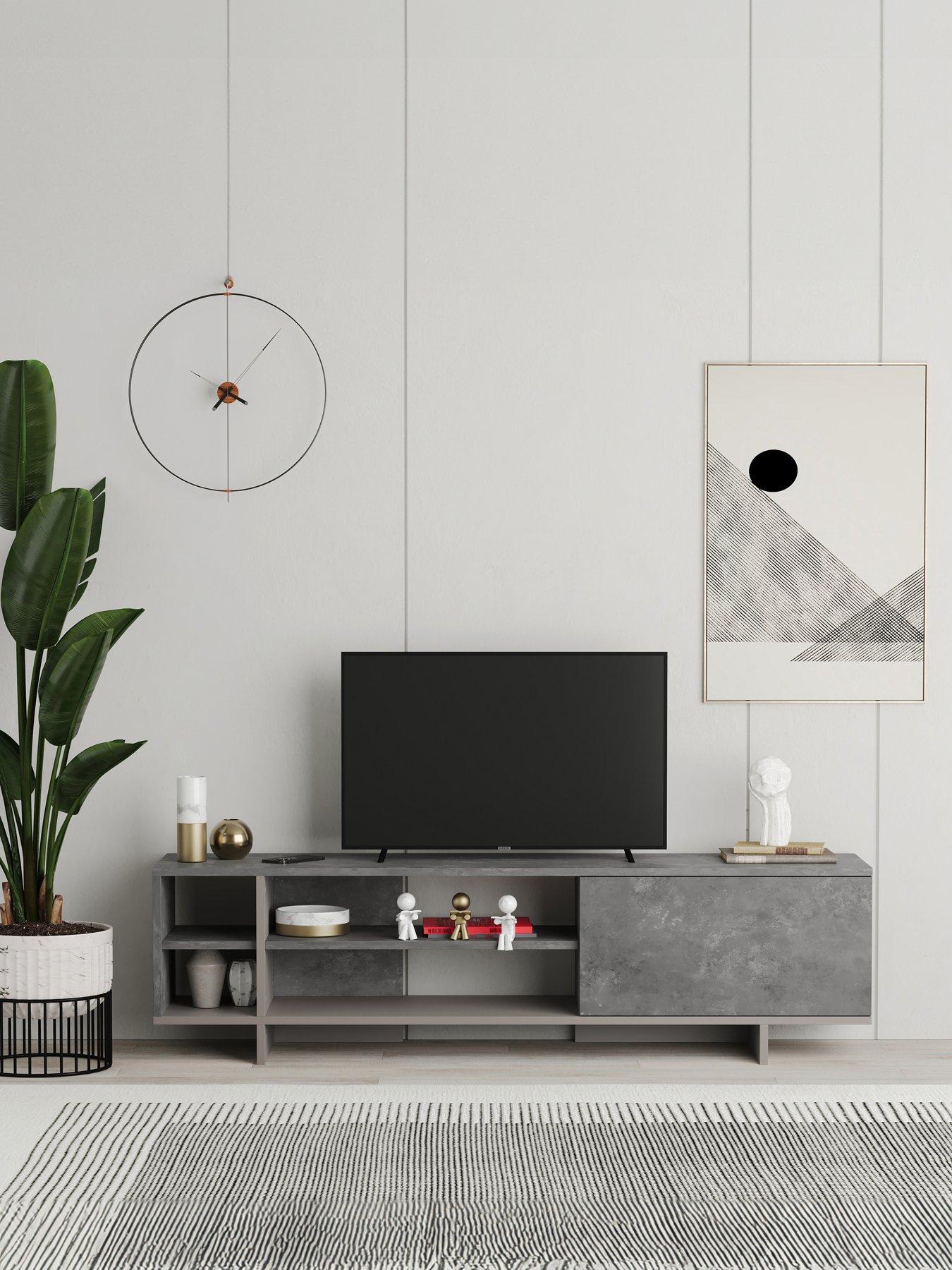 Decortie Stockton Tv Stand - White/oak
