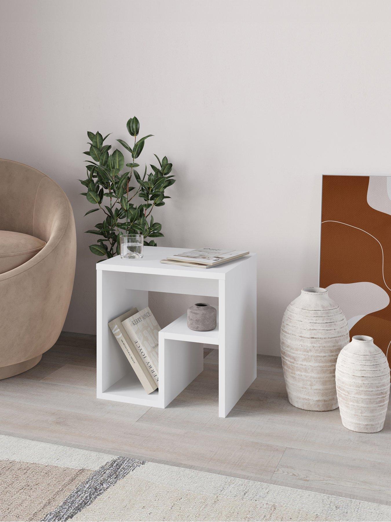 Decortie Bon Side Table - White