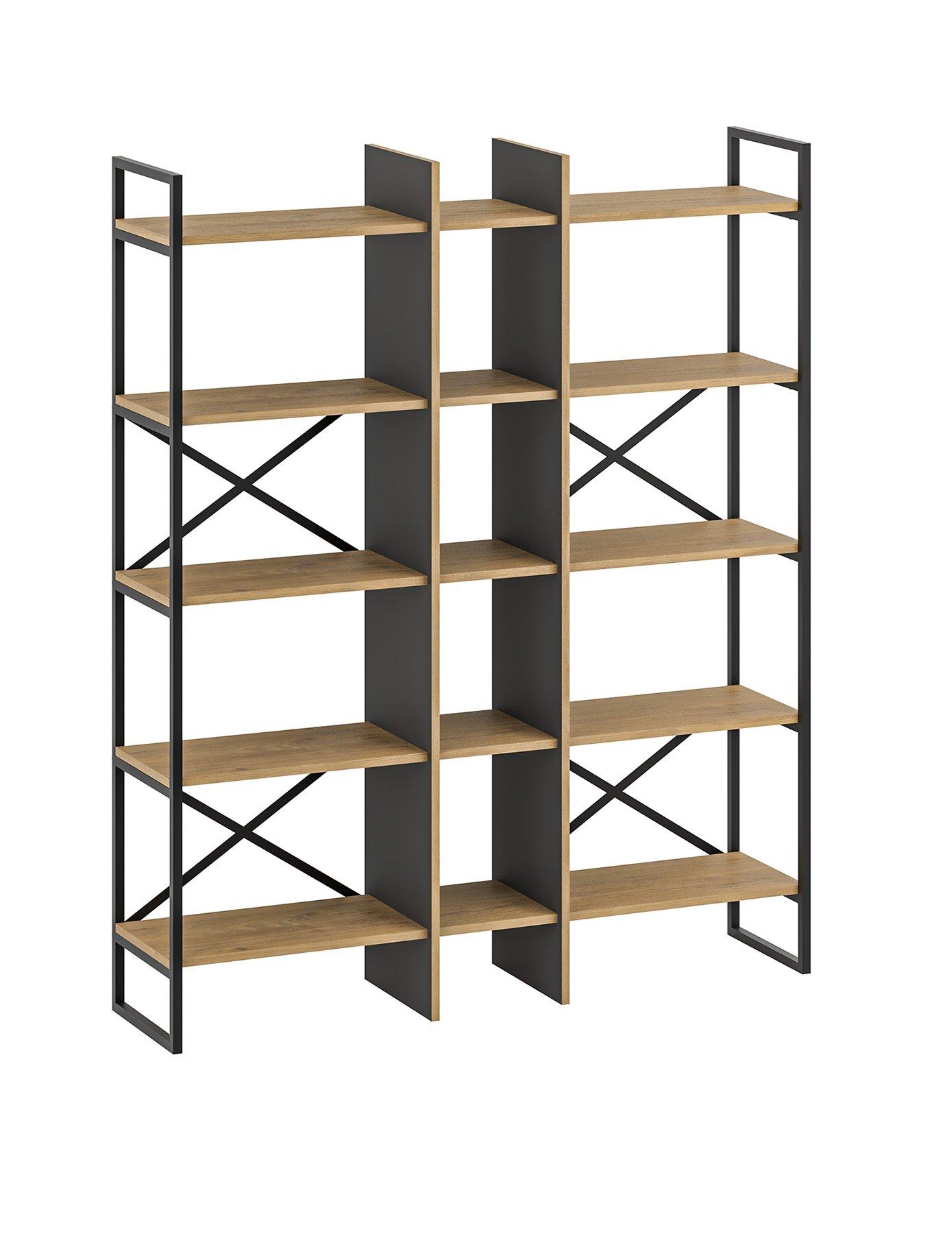 decortie-detroit-bookcase-oakblackstillFront
