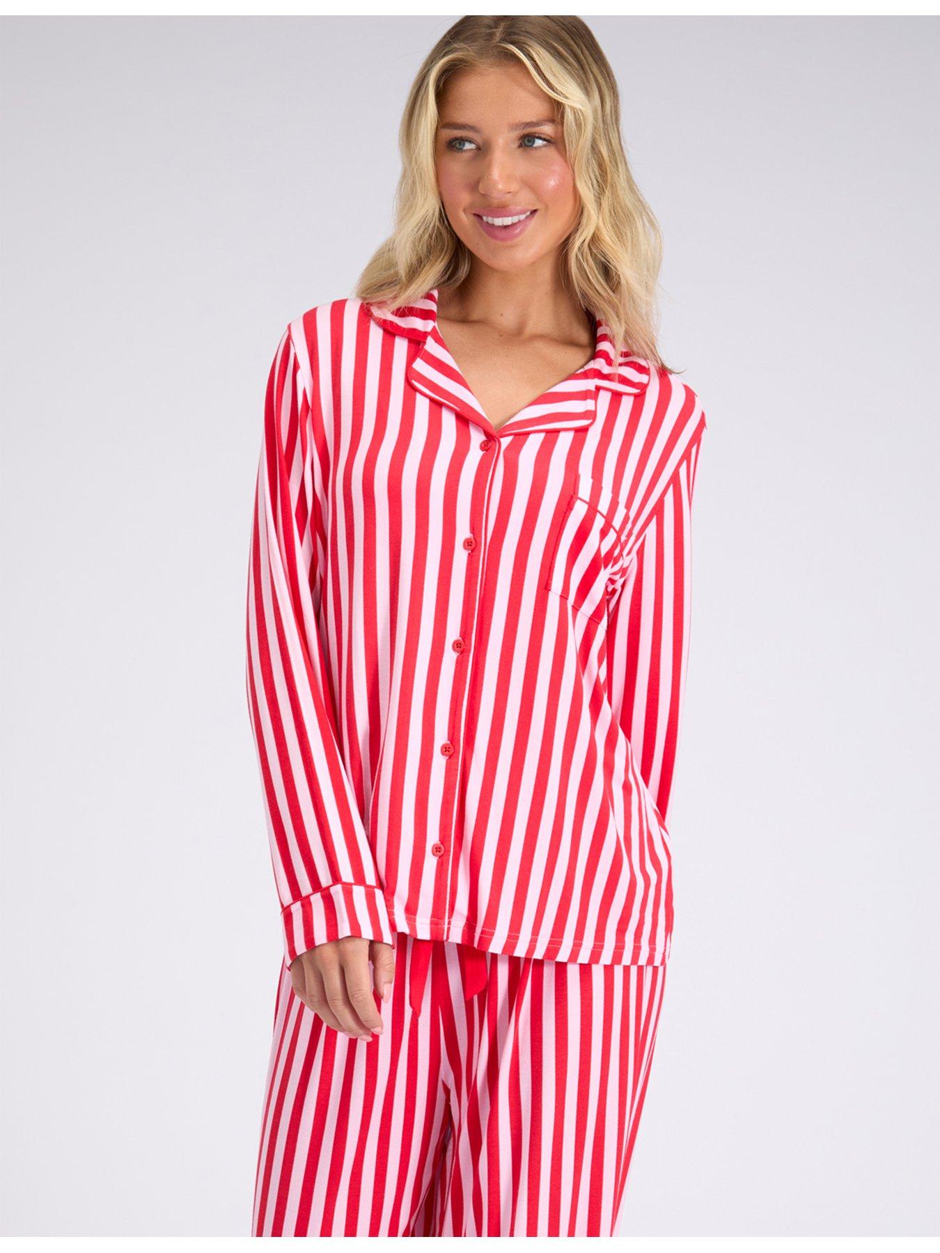boux-avenue-stripe-modal-pyjama-set-redback