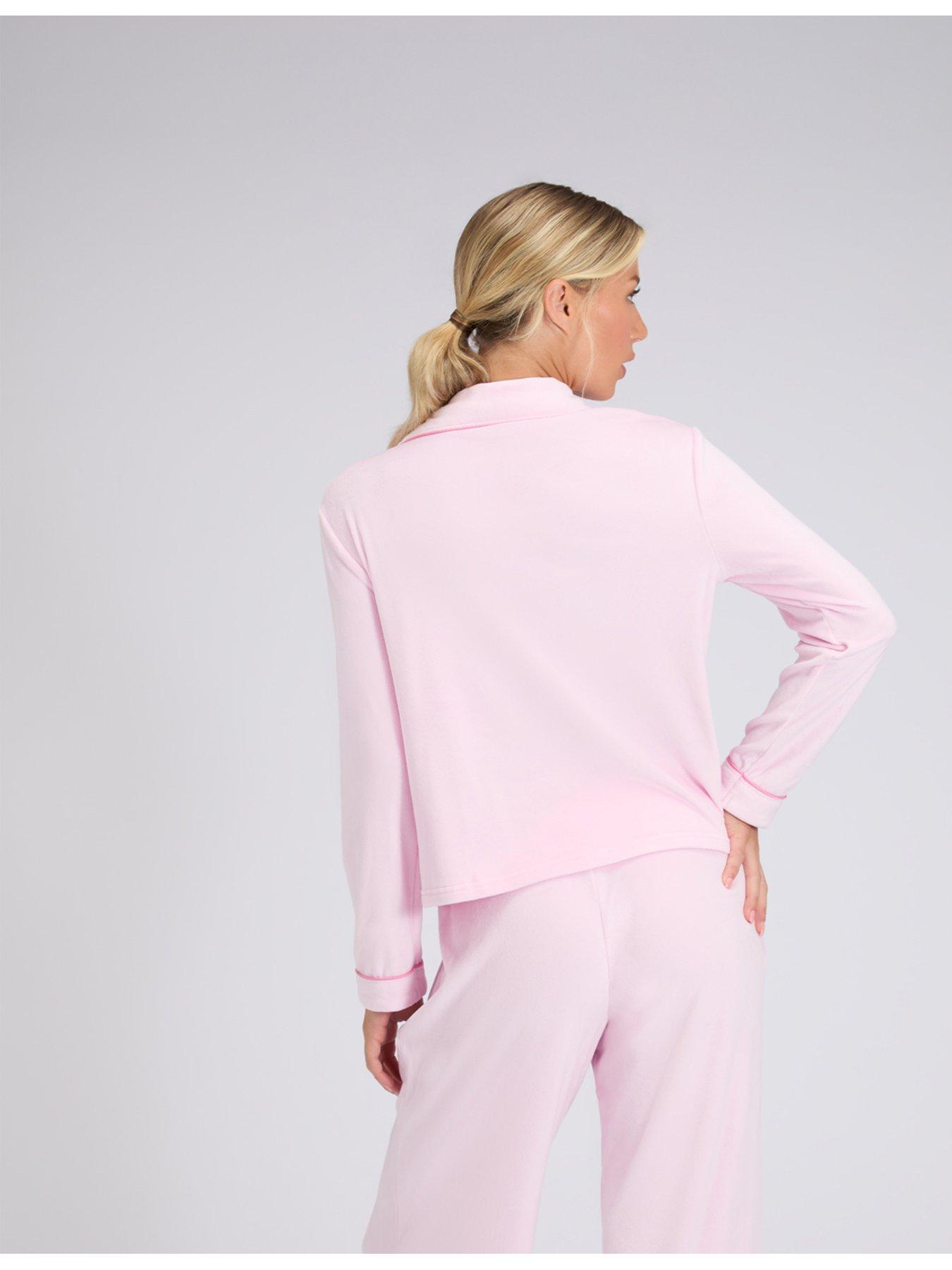 boux-avenue-velour-pyjama-set-pinkstillFront
