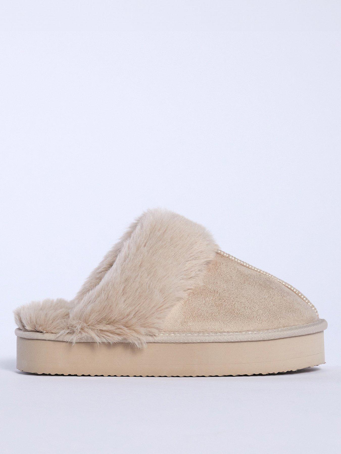 boux-avenue-platform-suedette-mule-taupestillFront