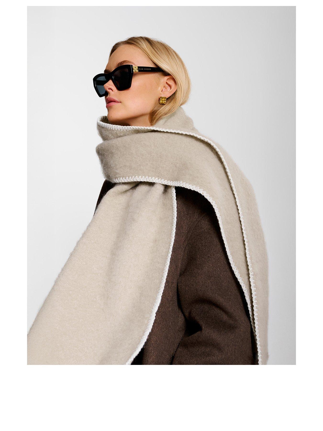 Katie Loxton Whipstitch Scarf - Taupe
