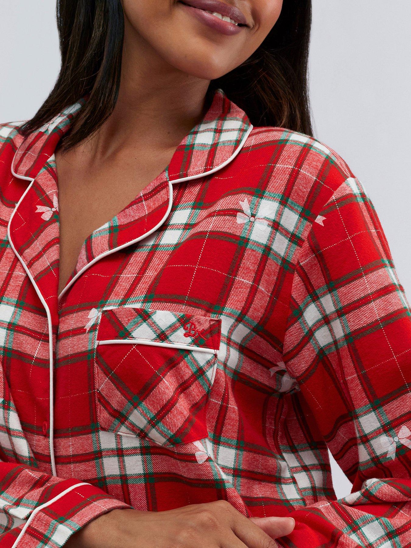 boux-avenue-bow-check-cotton-pj-in-a-bag-redoutfit