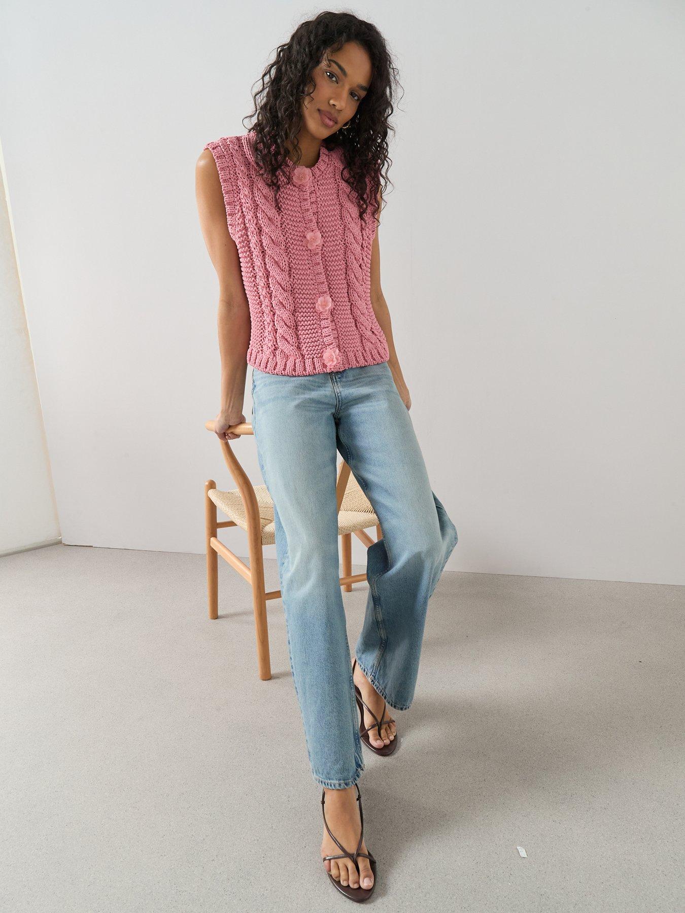 the-very-collection-cable-knitted-vest-pinkback