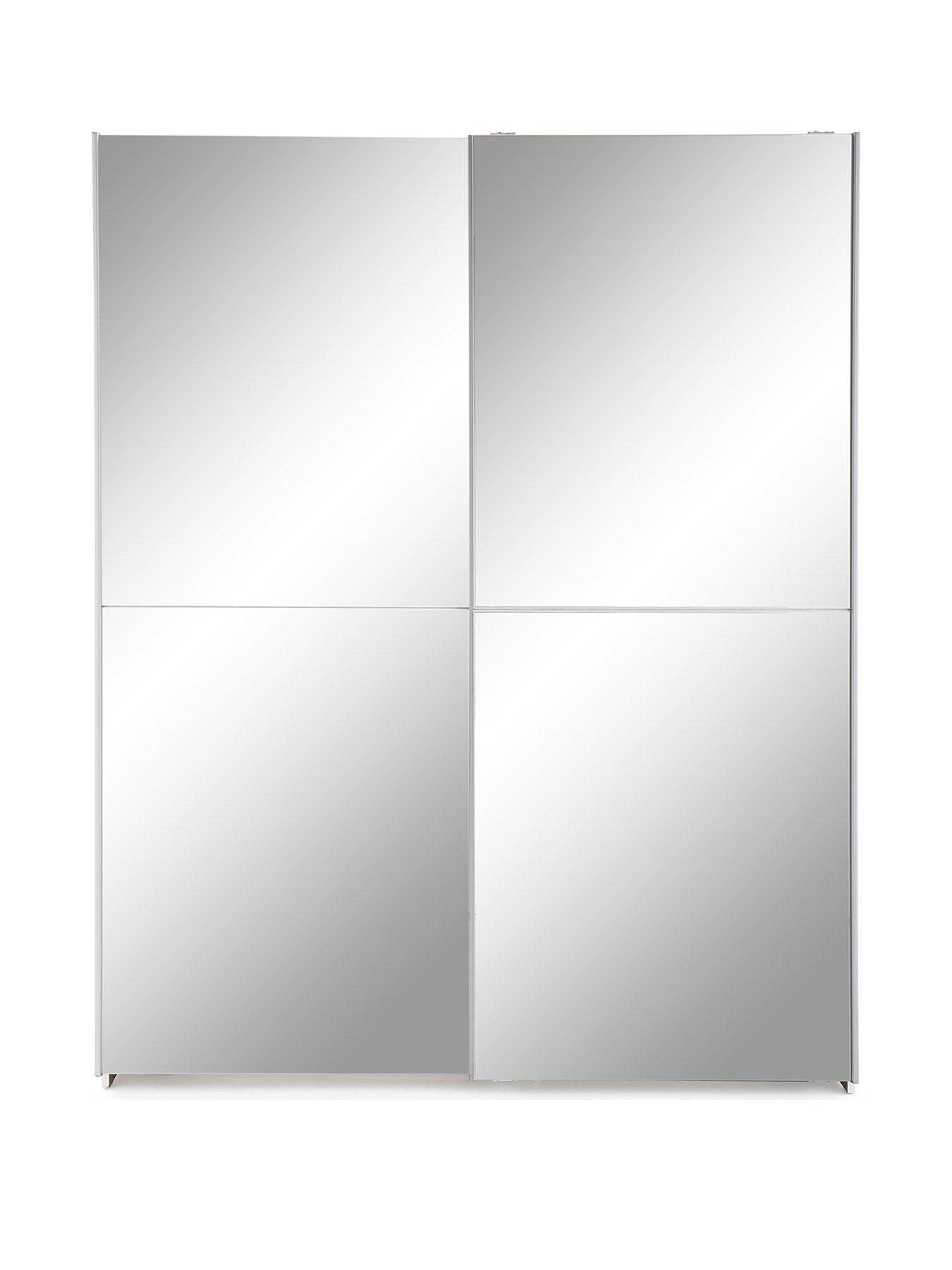 Image 2 of 6 of Very Home Houston&nbsp;150 cm Sliding 2 Door Mirrored Wardrobe - White