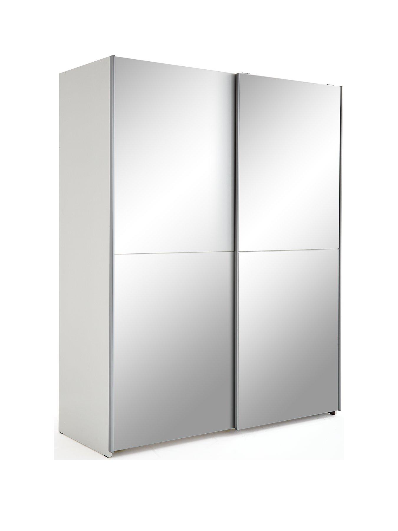Image 3 of 6 of Very Home Houston&nbsp;150 cm Sliding 2 Door Mirrored Wardrobe - White