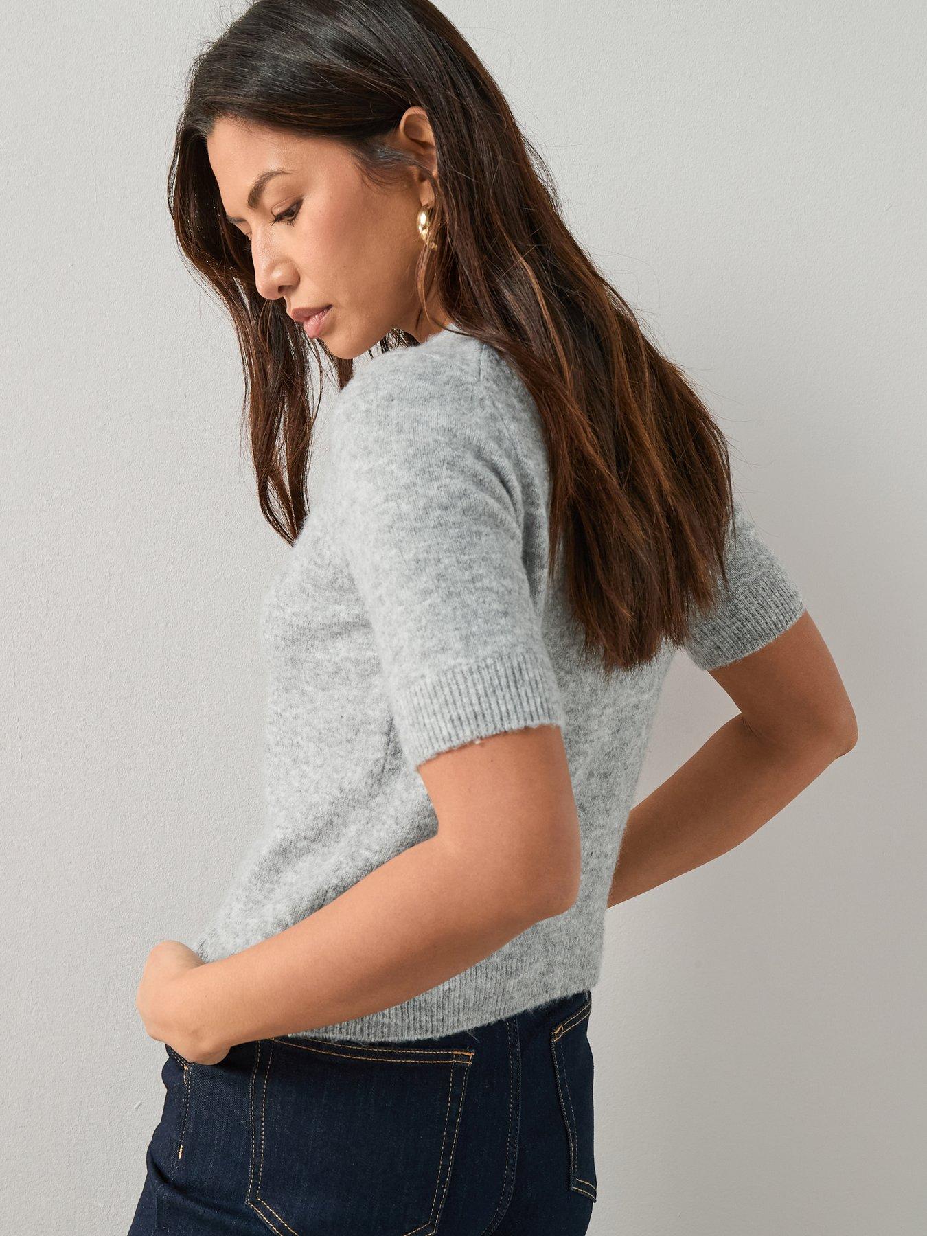 the-very-collection-short-sleeve-cherry-button-cardigan-greystillFront