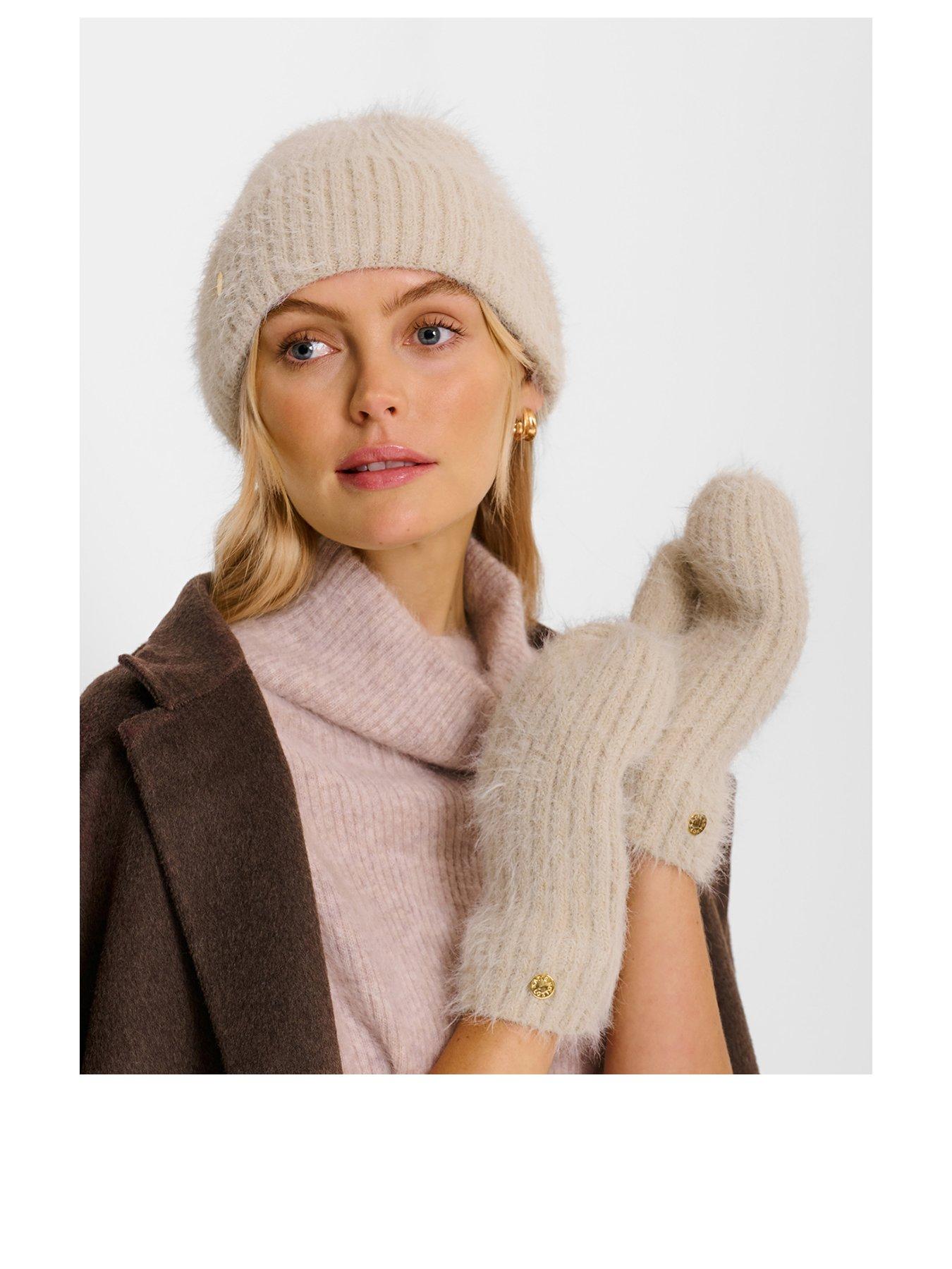 Katie Loxton Gift Boxed Hat And Mitten Set - Taupe
