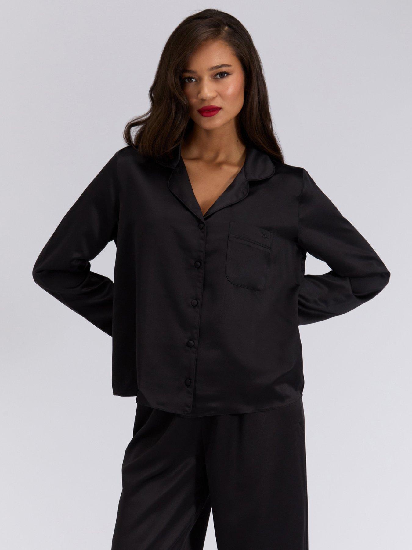boux-avenue-amelia-satin-pyjama-set-black