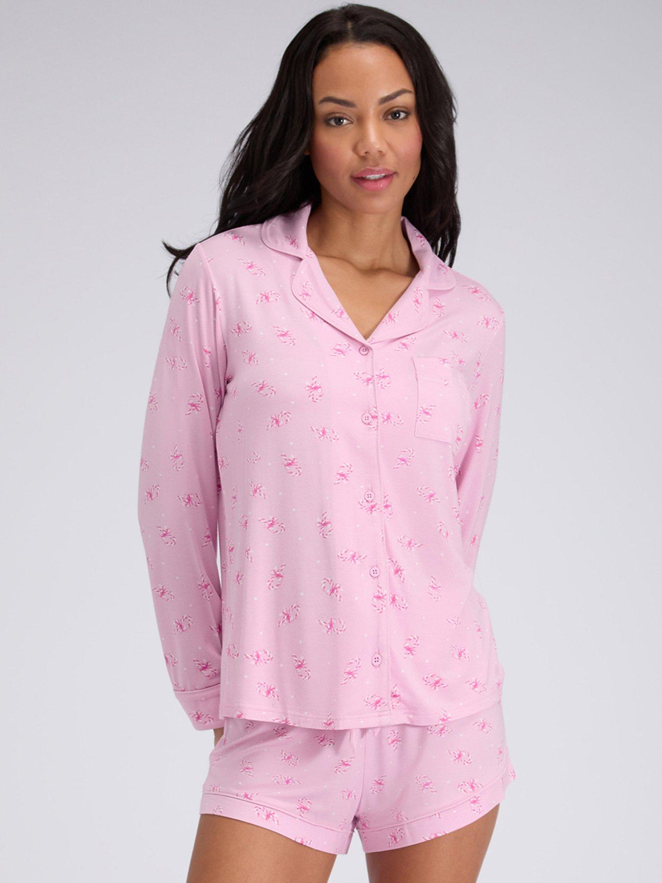 boux-avenue-candy-cane-modal-short-pyjama-set-pink