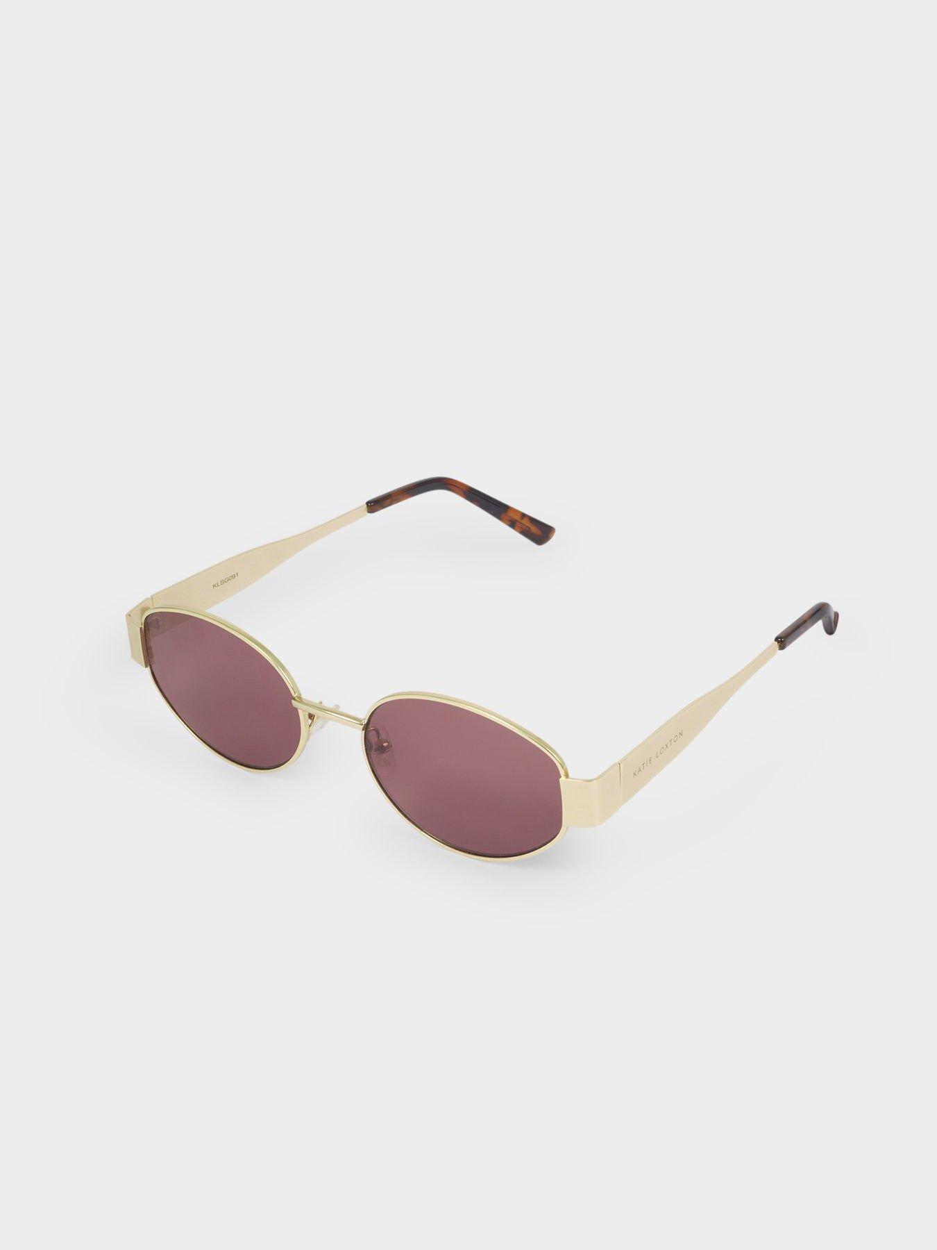 Image 2 of 4 of Katie Loxton Siena Sunglasses - Matte Gold Tortoiseshell