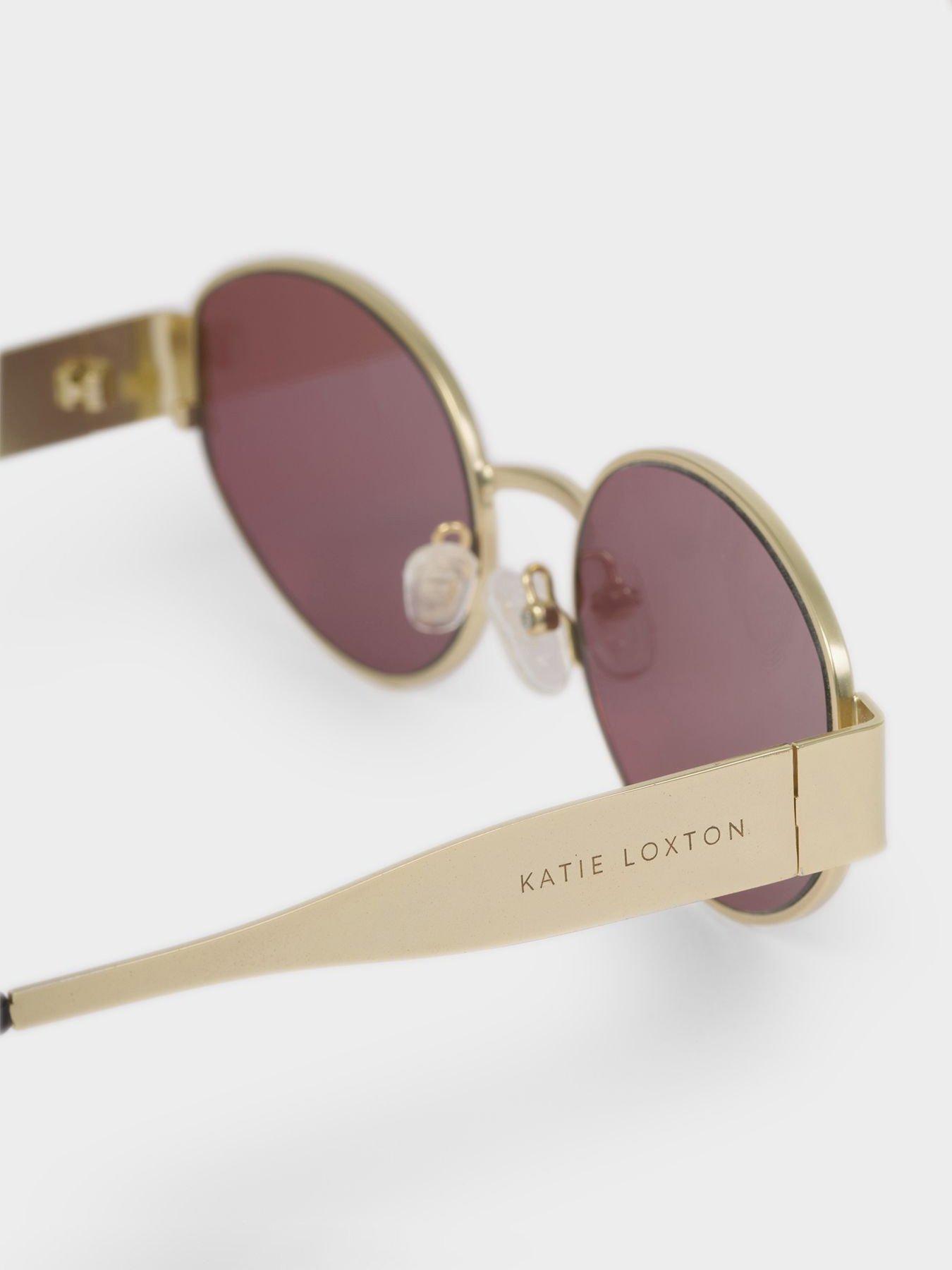 Image 4 of 4 of Katie Loxton Siena Sunglasses - Matte Gold Tortoiseshell