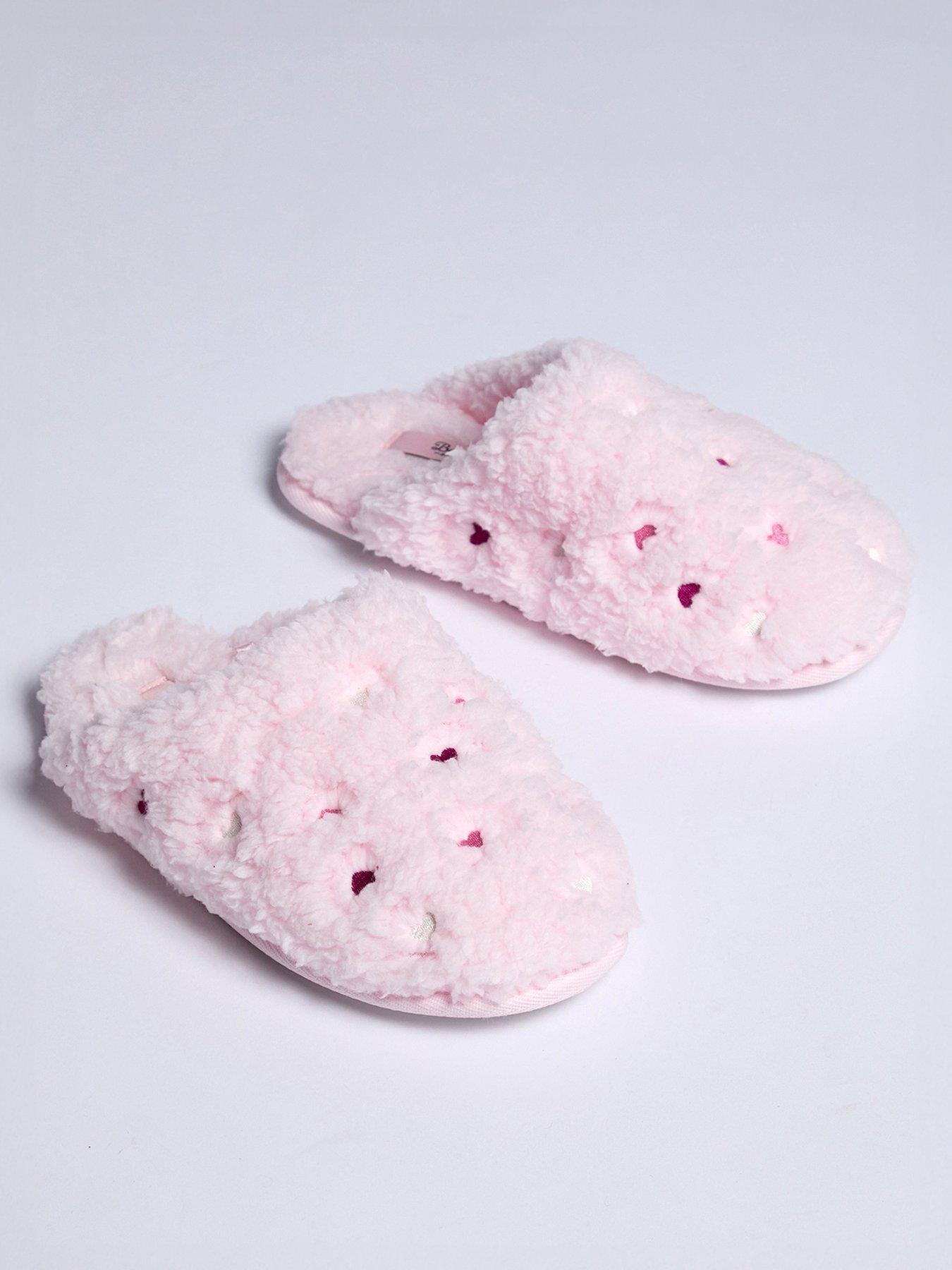 boux-avenue-heart-embroidered-borg-mule-powder-pink