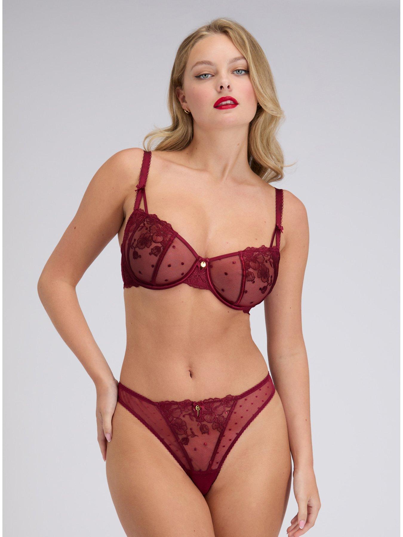 Boux Avenue Amelie Balconette Bra - Red