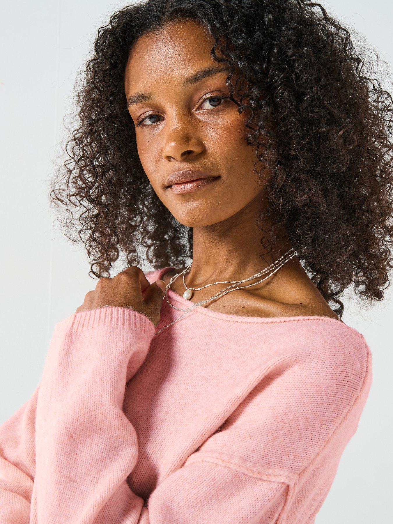 the-very-collection-off-shoulder-jumper-with-wool-pinkoutfit