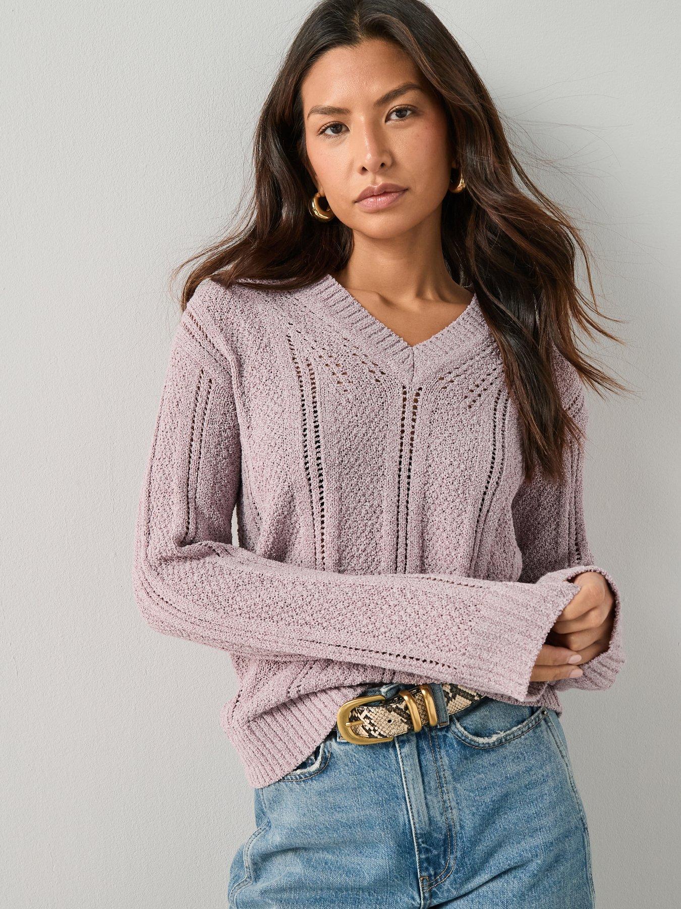 the-very-collection-v-neck-textured-knitted-jumper-lilac