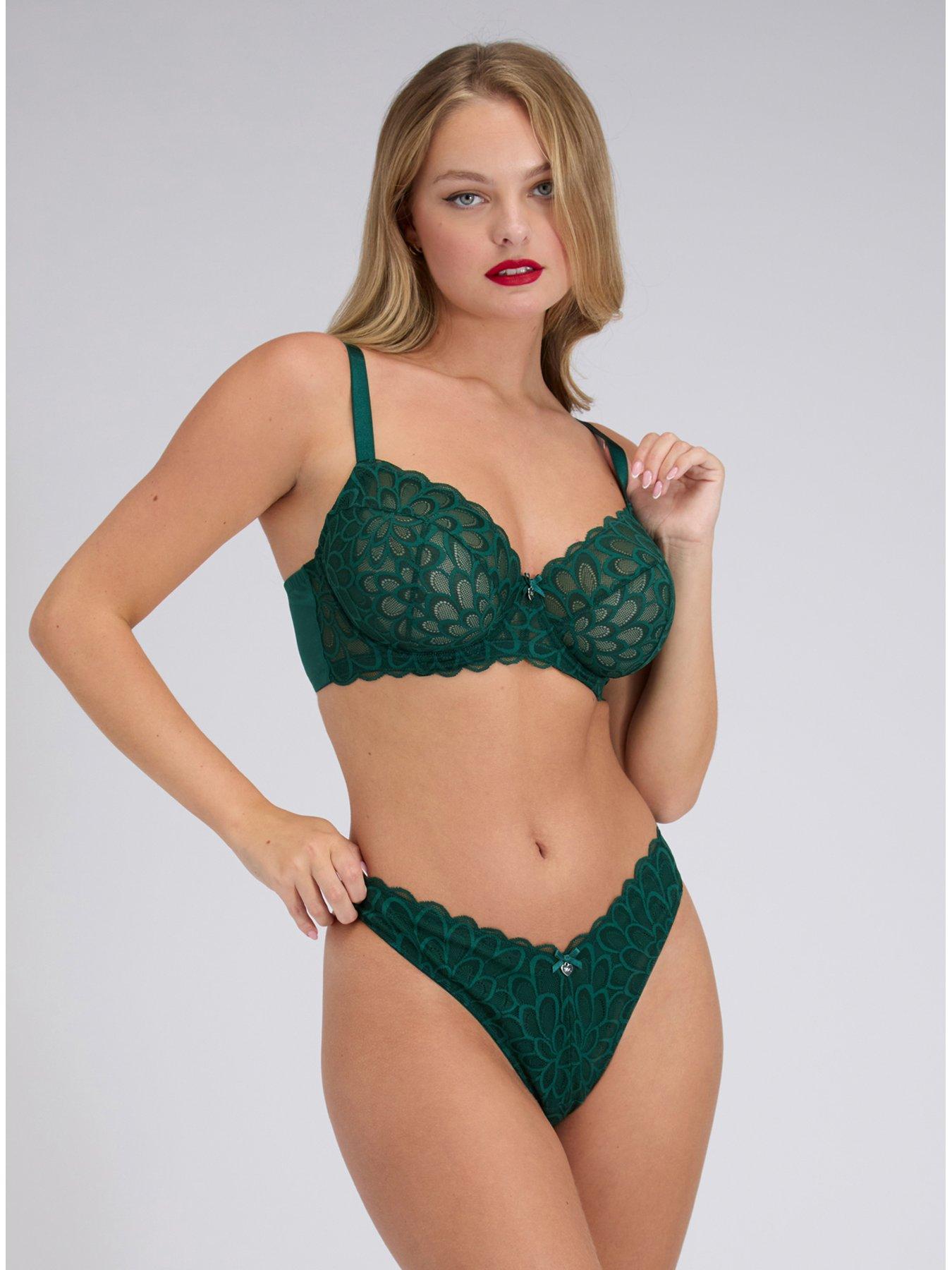 Boux Avenue Eden Balconette Bra - Emerald Green