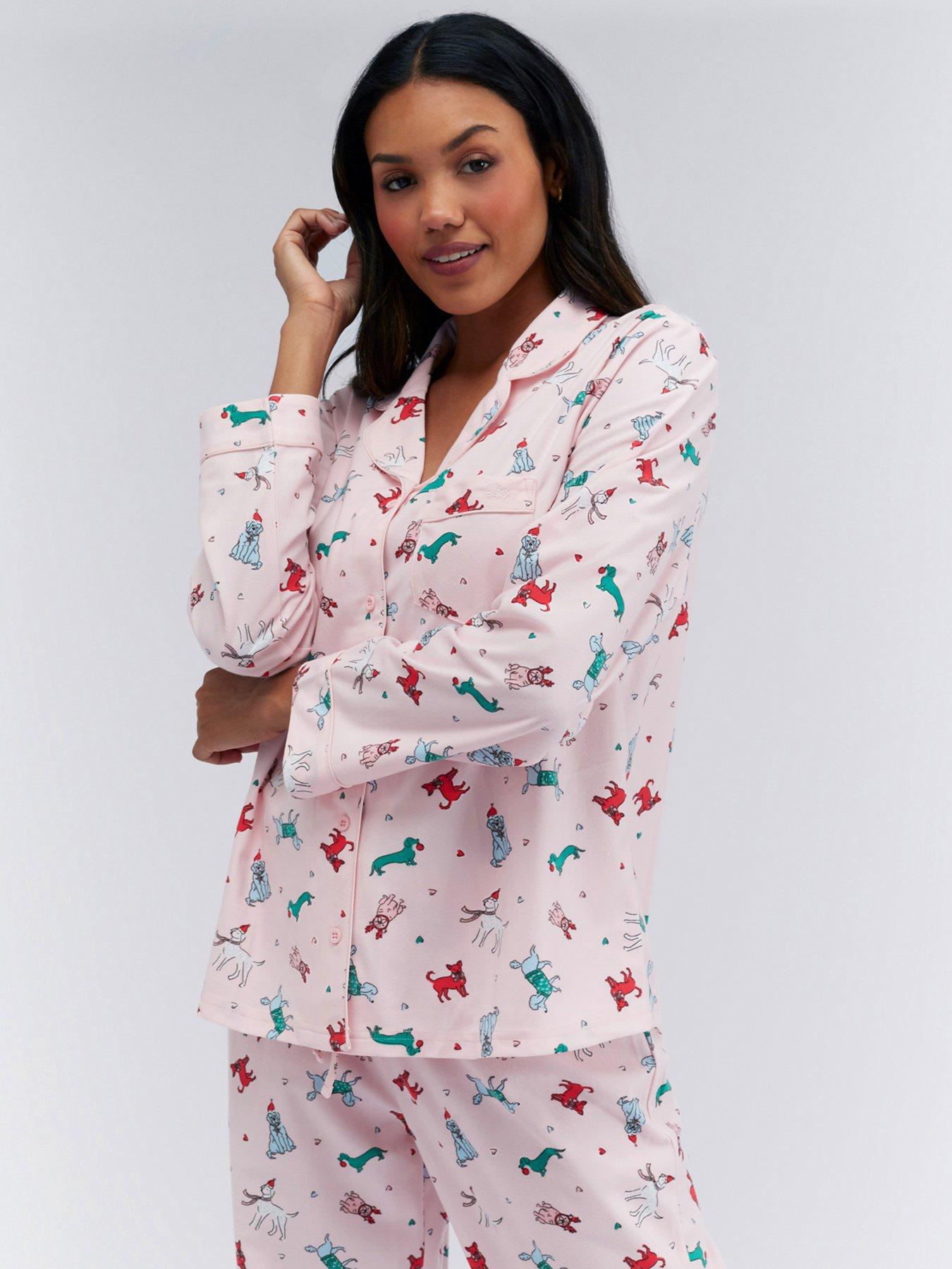 boux-avenue-christmas-multicoloured-dog-pyjama-in-a-bag-pinkstillFront
