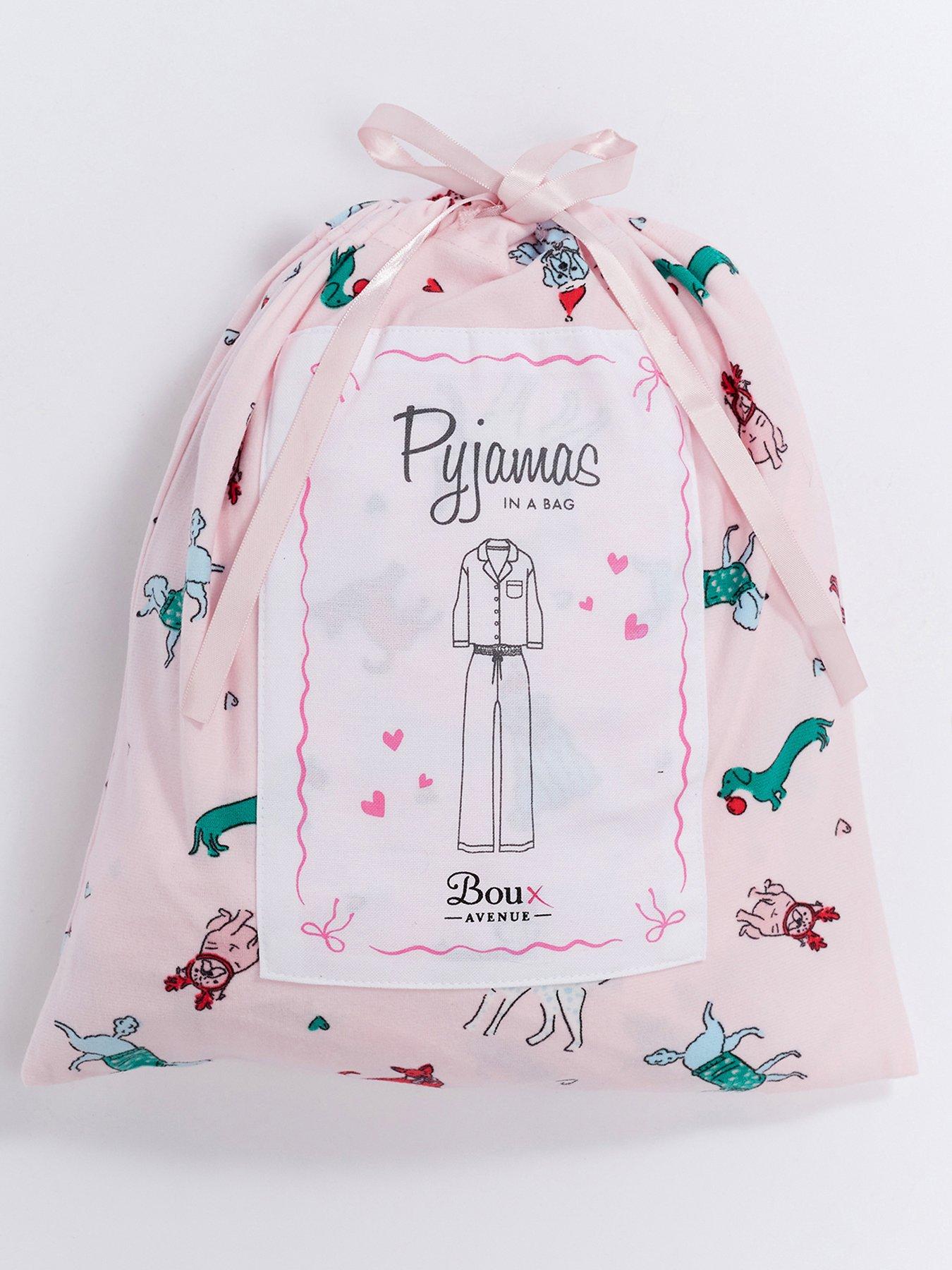boux-avenue-christmas-multicoloured-dog-pyjama-in-a-bag-pinkoutfit
