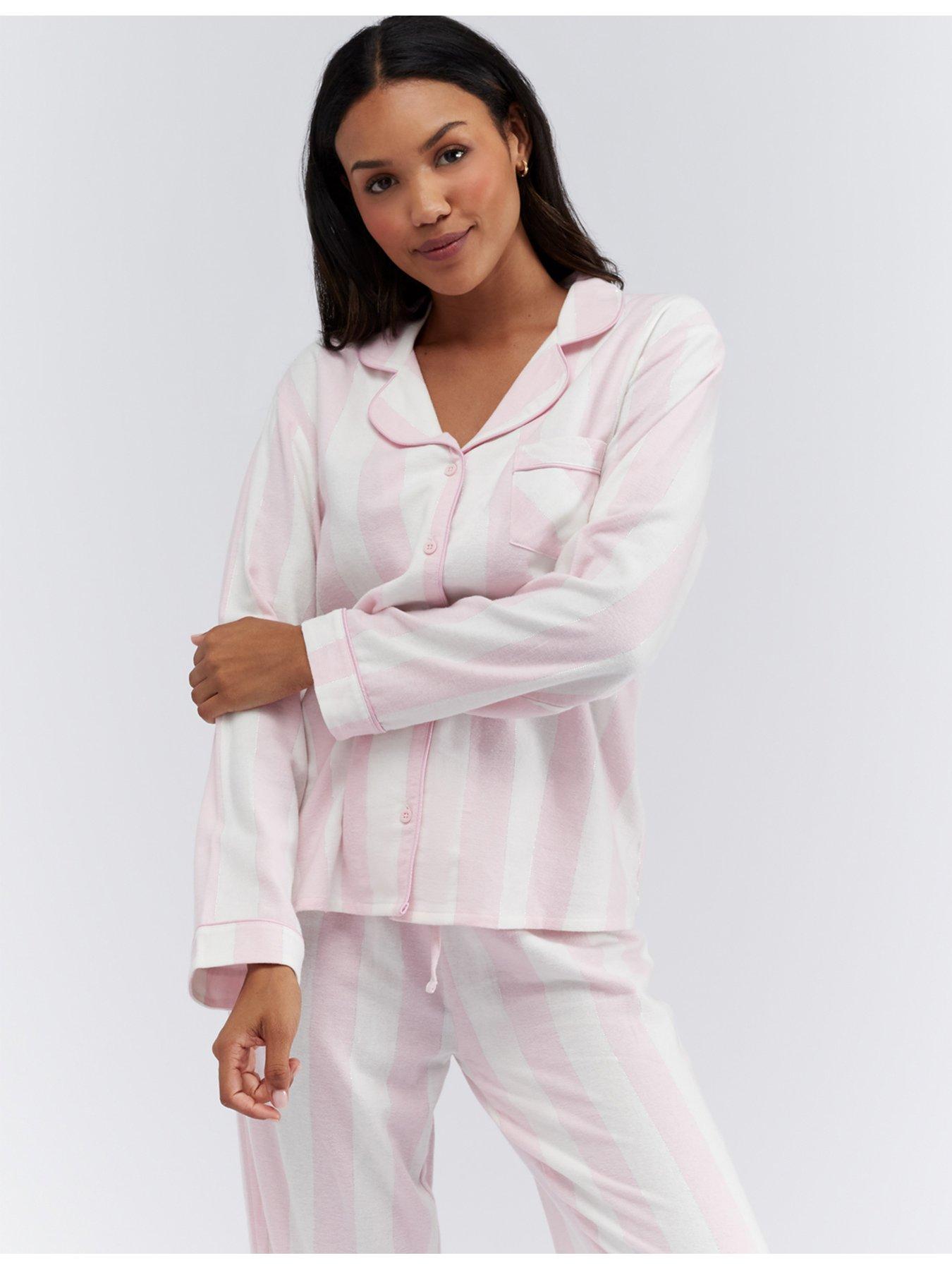 boux-avenue-wide-stripe-cotton-pj-in-a-bag-pink