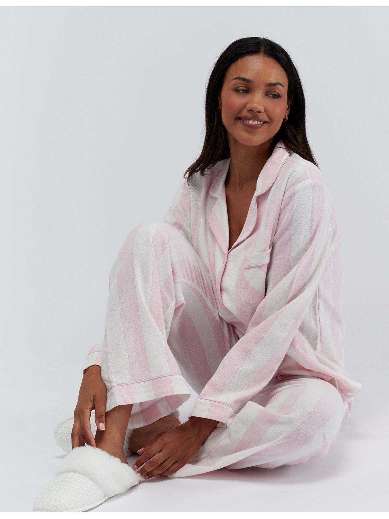 boux-avenue-wide-stripe-cotton-pj-in-a-bag-pinkback