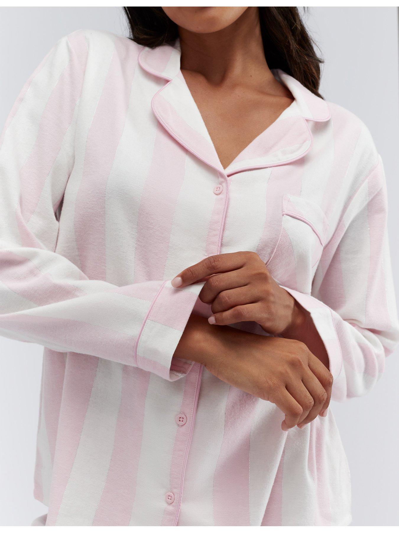 boux-avenue-wide-stripe-cotton-pj-in-a-bag-pinkoutfit