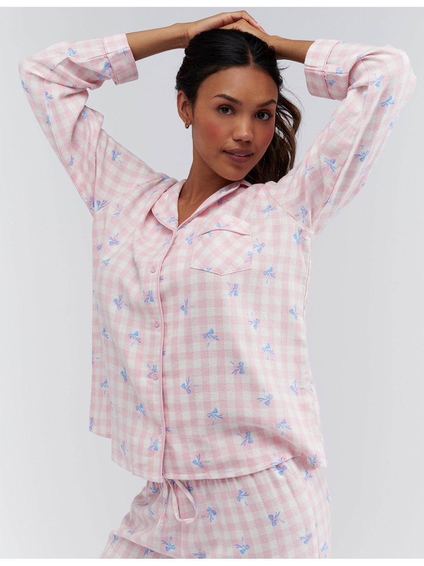 boux-avenue-bow-gingham-cotton-pj-in-a-bag-pinkback