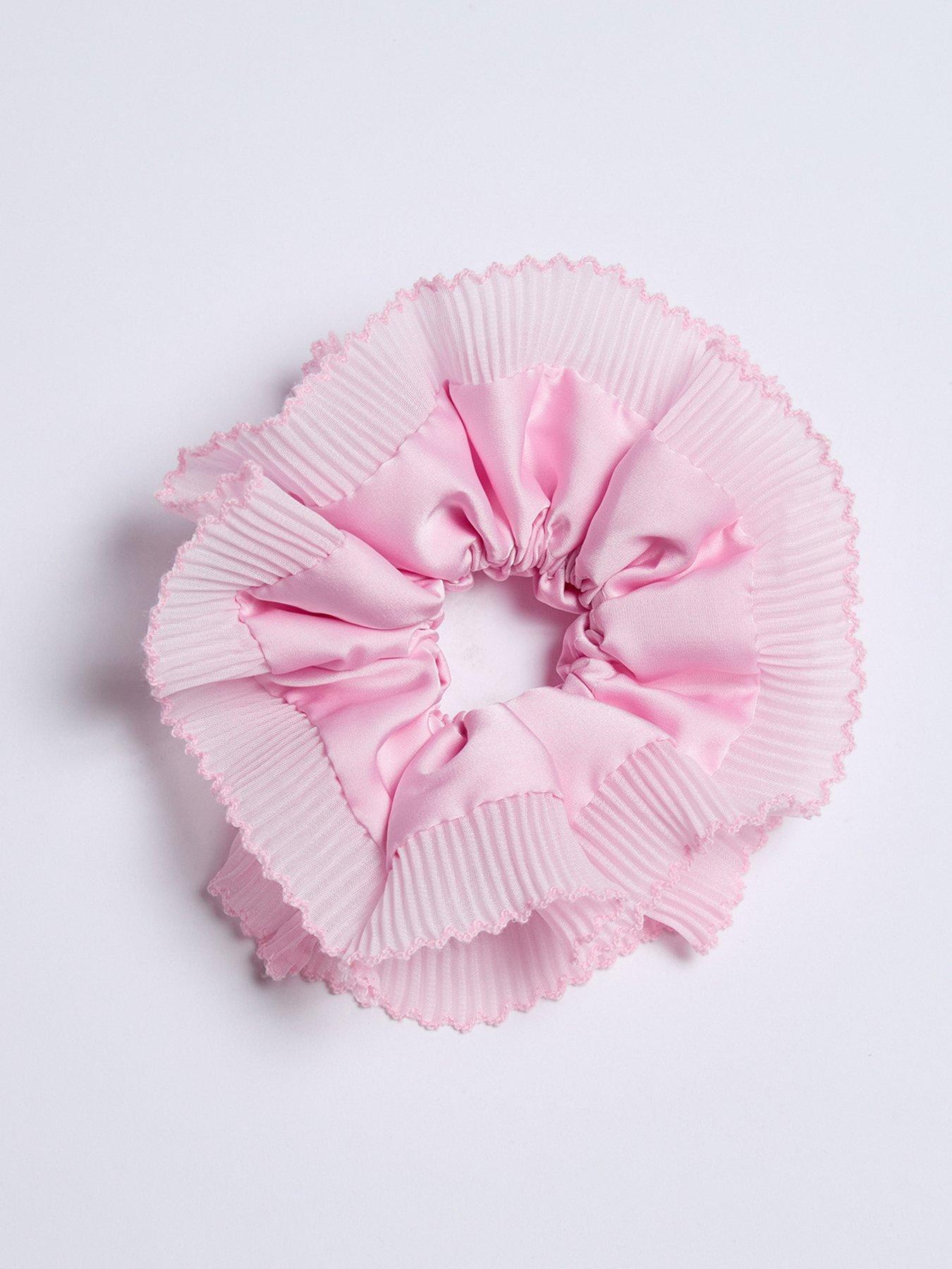 Image 3 of 3 of Boux Avenue Plisse Oversized Scrunchie - Pink