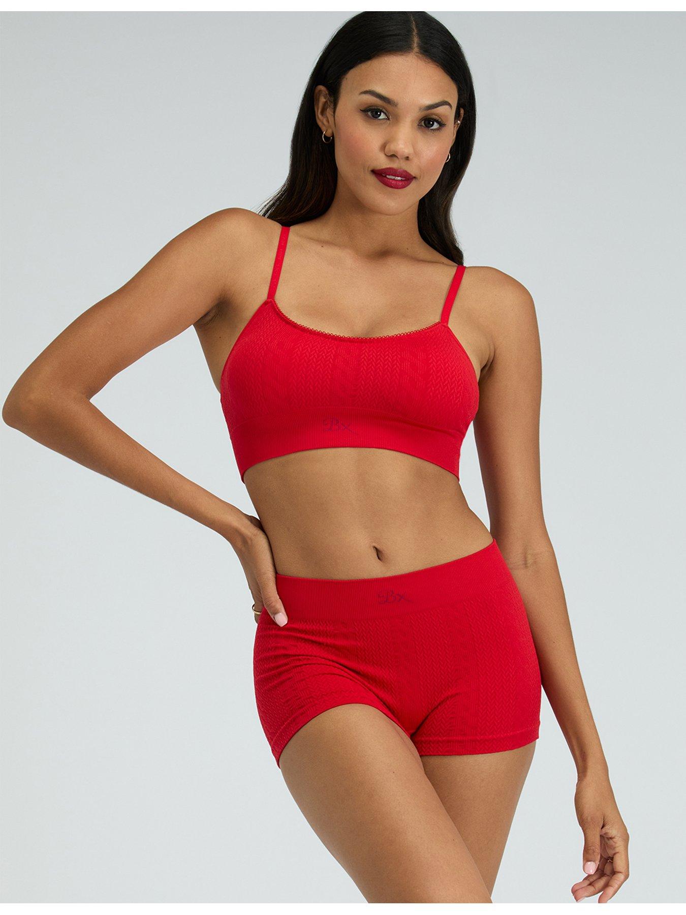 boux-avenue-cable-seamless-short-red