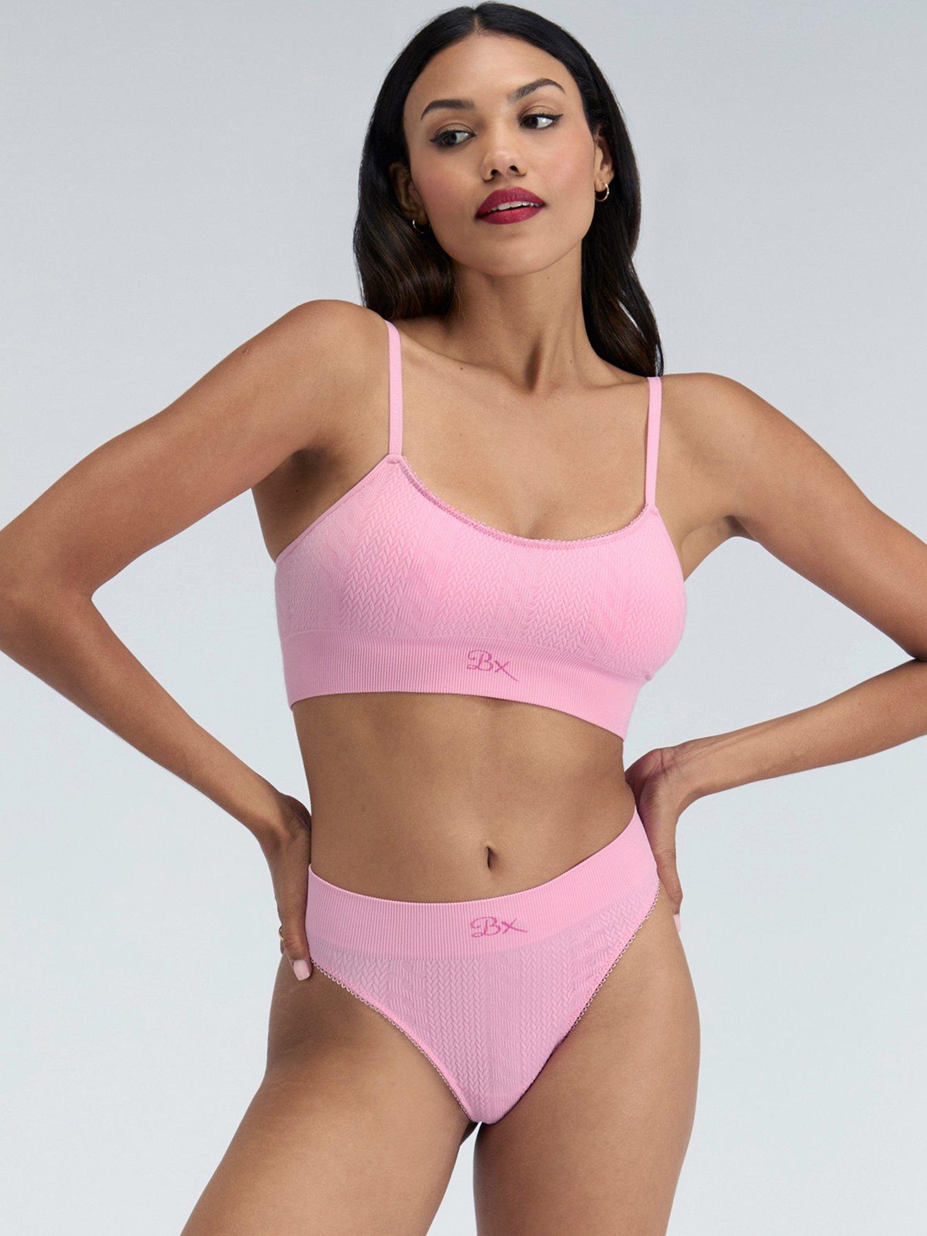 Image 3 of 5 of Boux Avenue Seamless Cable Thong- Candy Pink