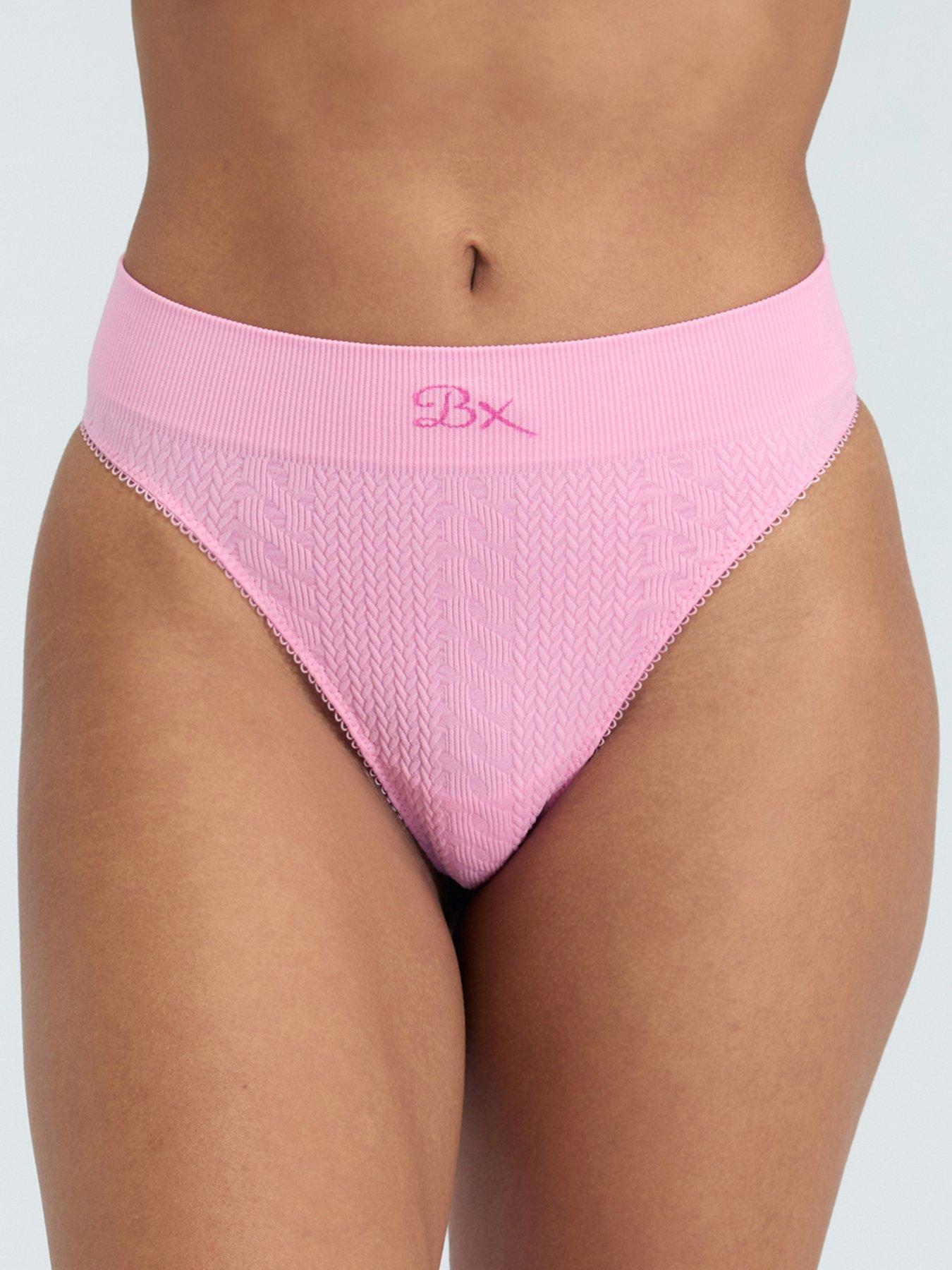 Image 5 of 5 of Boux Avenue Seamless Cable Thong- Candy Pink