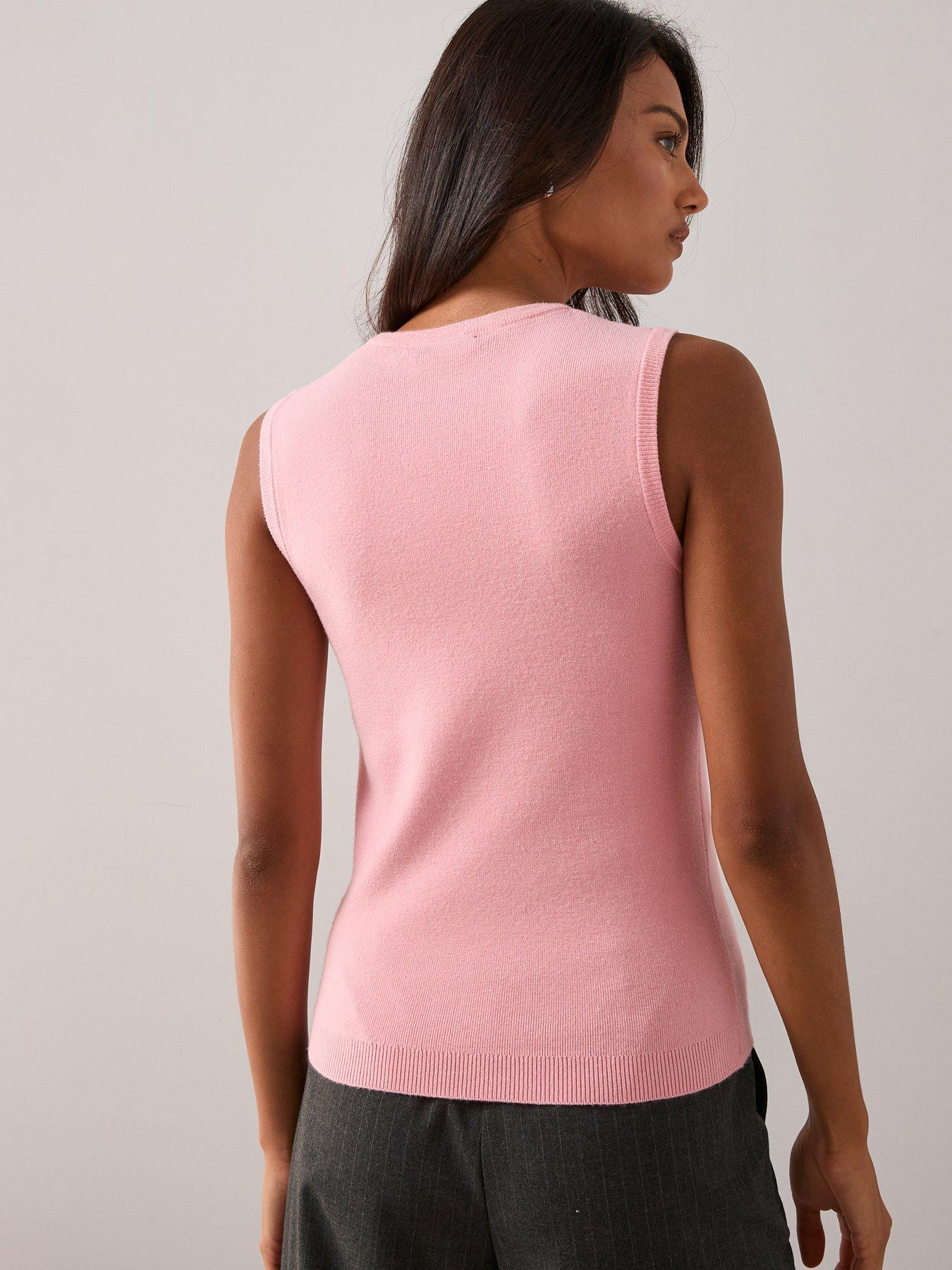 the-very-collection-classic-comfort-crew-neck-vest-co-ord-pinkstillFront