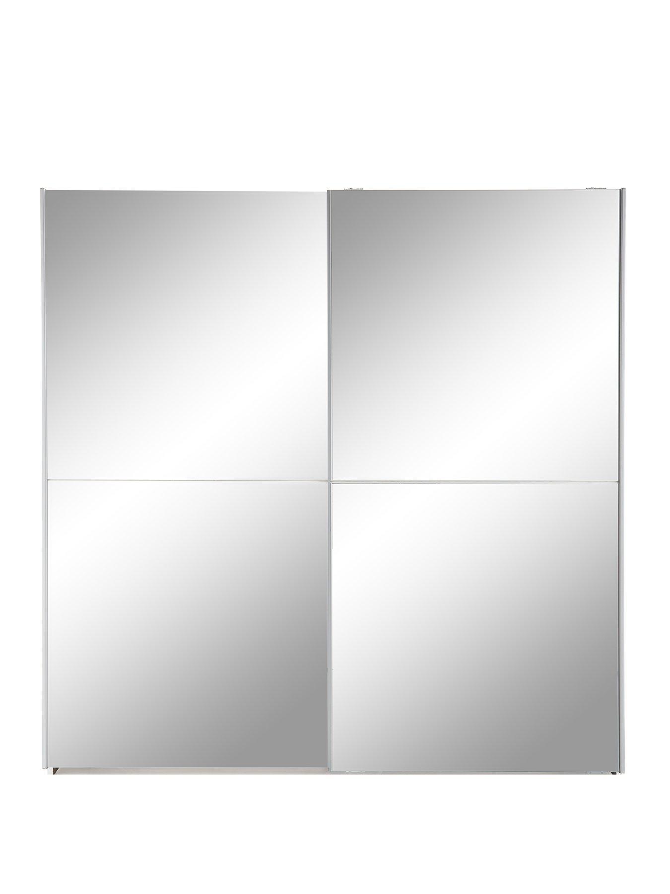 Image 2 of 6 of The Very Collection Houston 190 cm Sliding 2 Door Mirrored Wardrobe - White