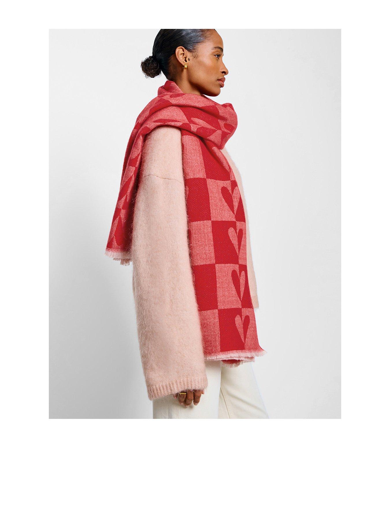 Katie Loxton Printed Blanket Scarf - Heart