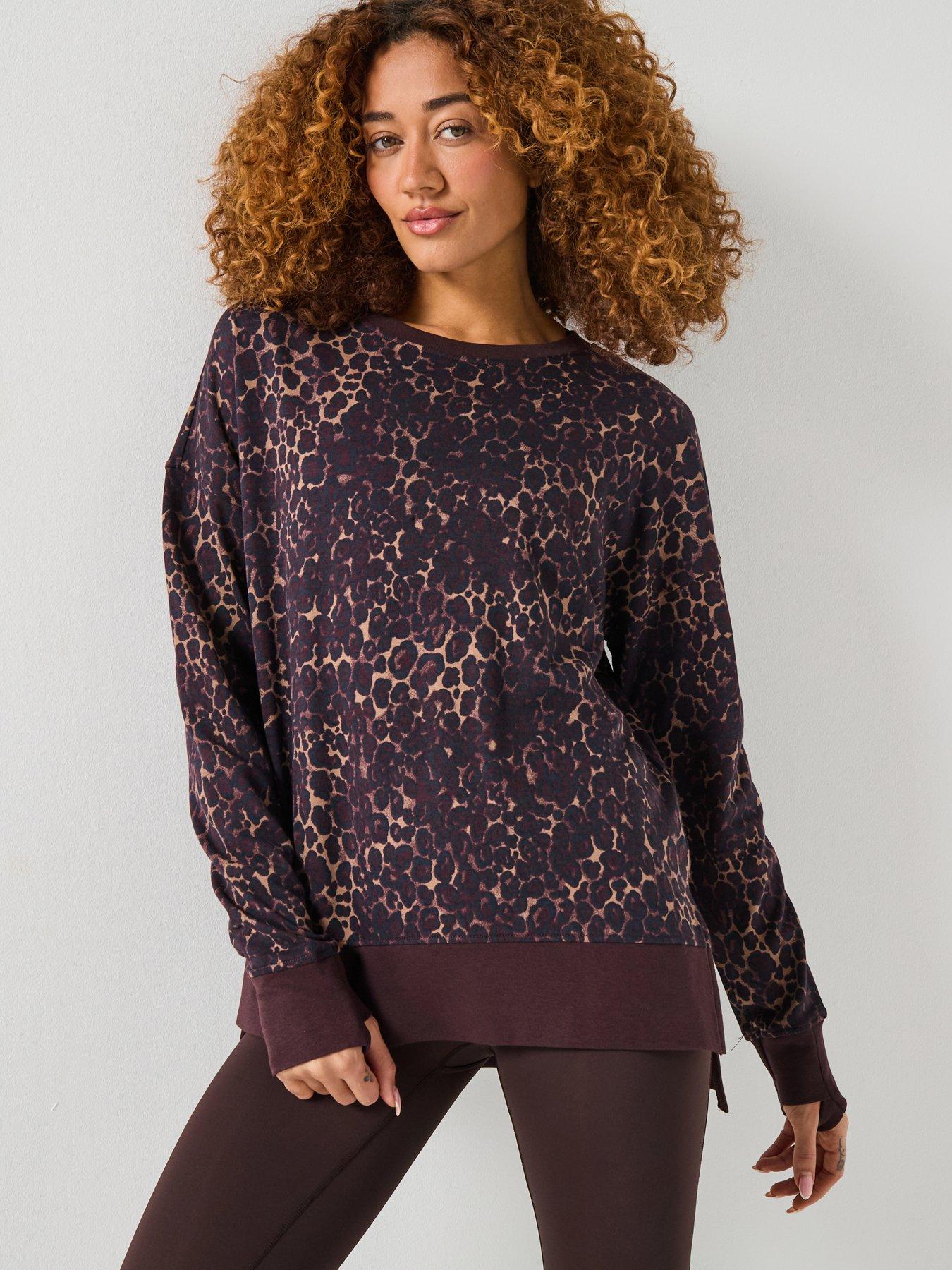 Image 1 of 6 of Sweaty Betty Womens After Class Longline Sweatshirt - Brown