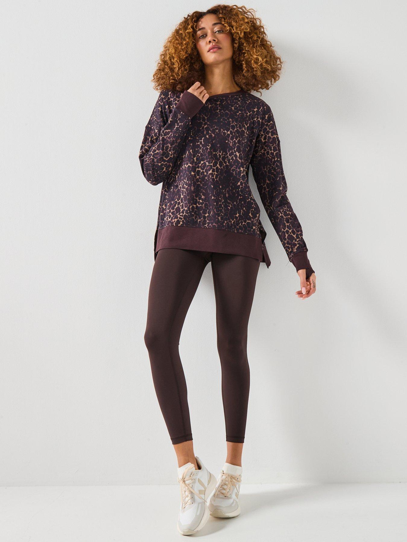 Image 6 of 6 of Sweaty Betty Womens After Class Longline Sweatshirt - Brown