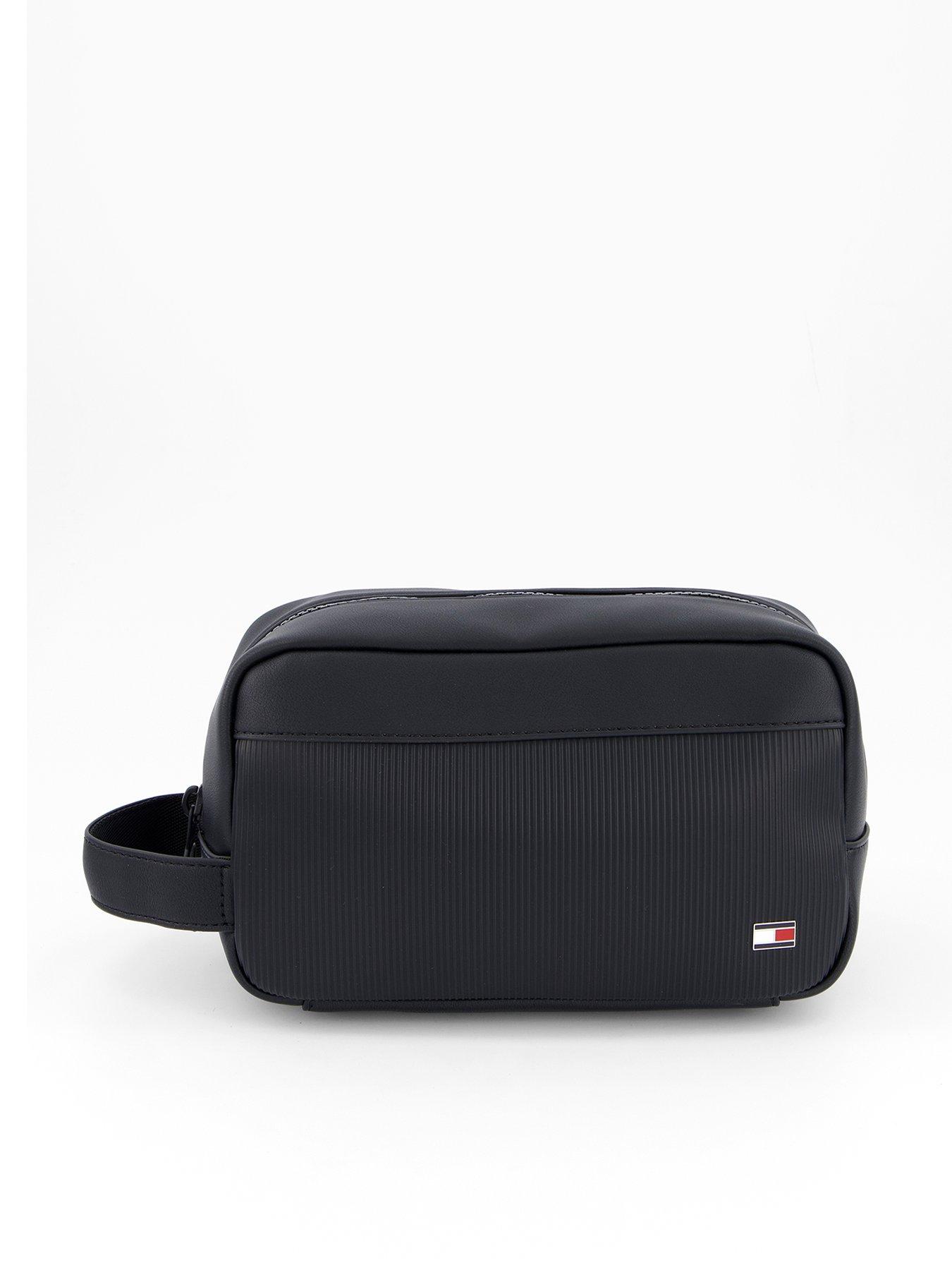 Tommy Hilfiger Flag Ribbed Washbag - Black