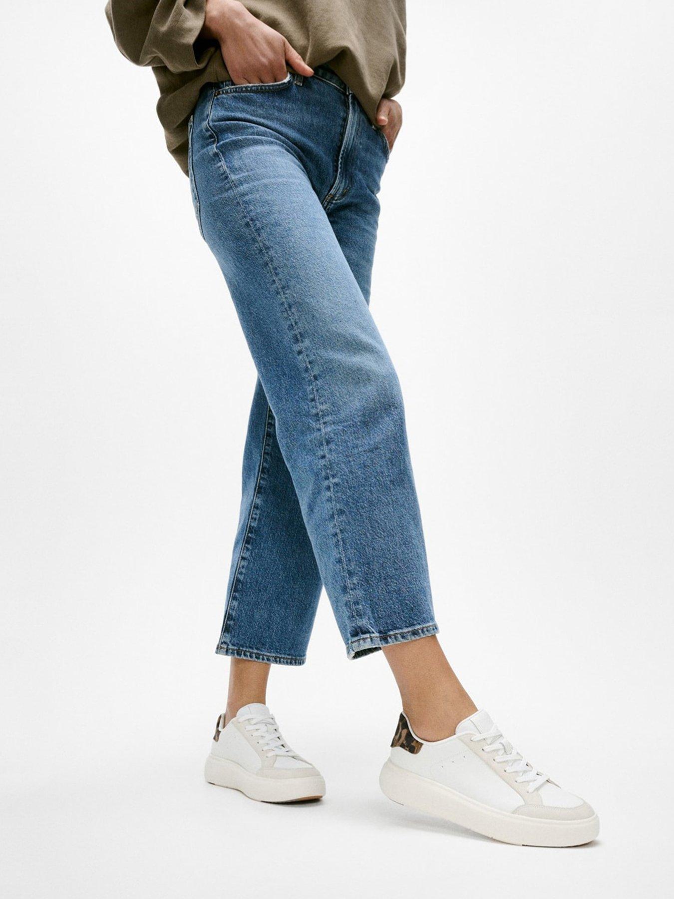 FitFlop Rtg Leopard Backtab Leather/suede Trainer - Urban White/chocolate Mix