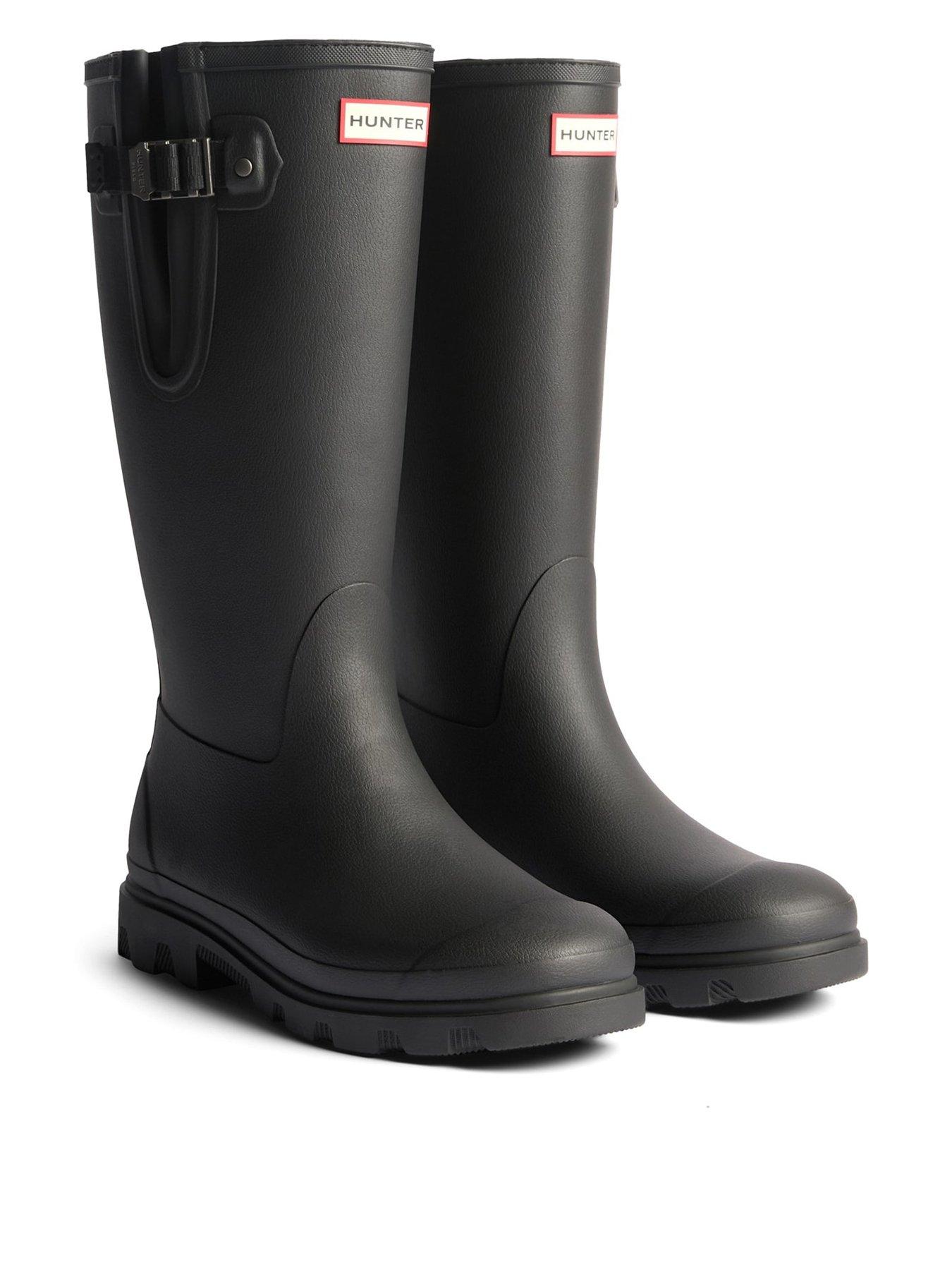 Hunter Field Downpour Adjustable Wellington Boot - Black