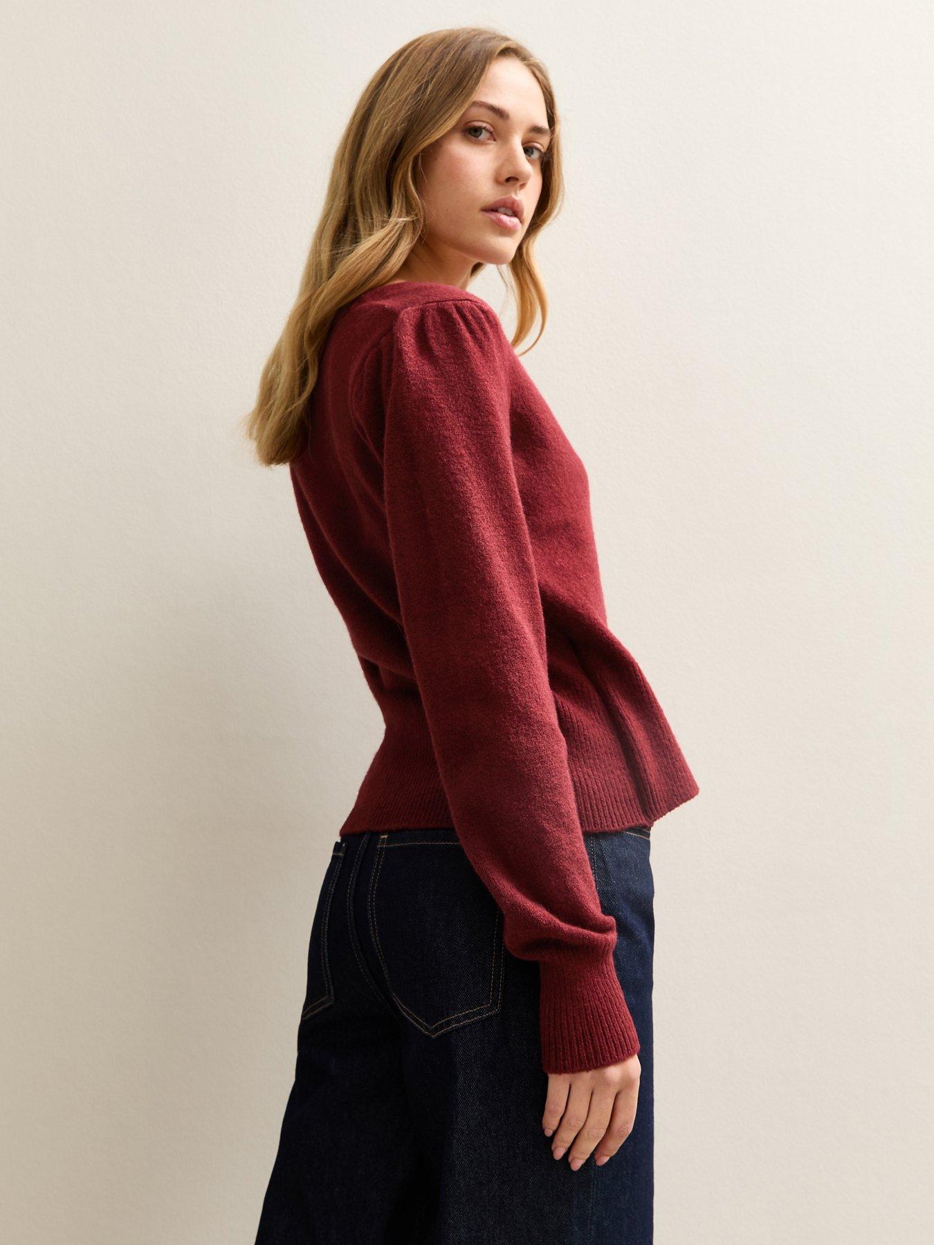 new-look-red-puff-sleeve-wrap-jumperstillFront