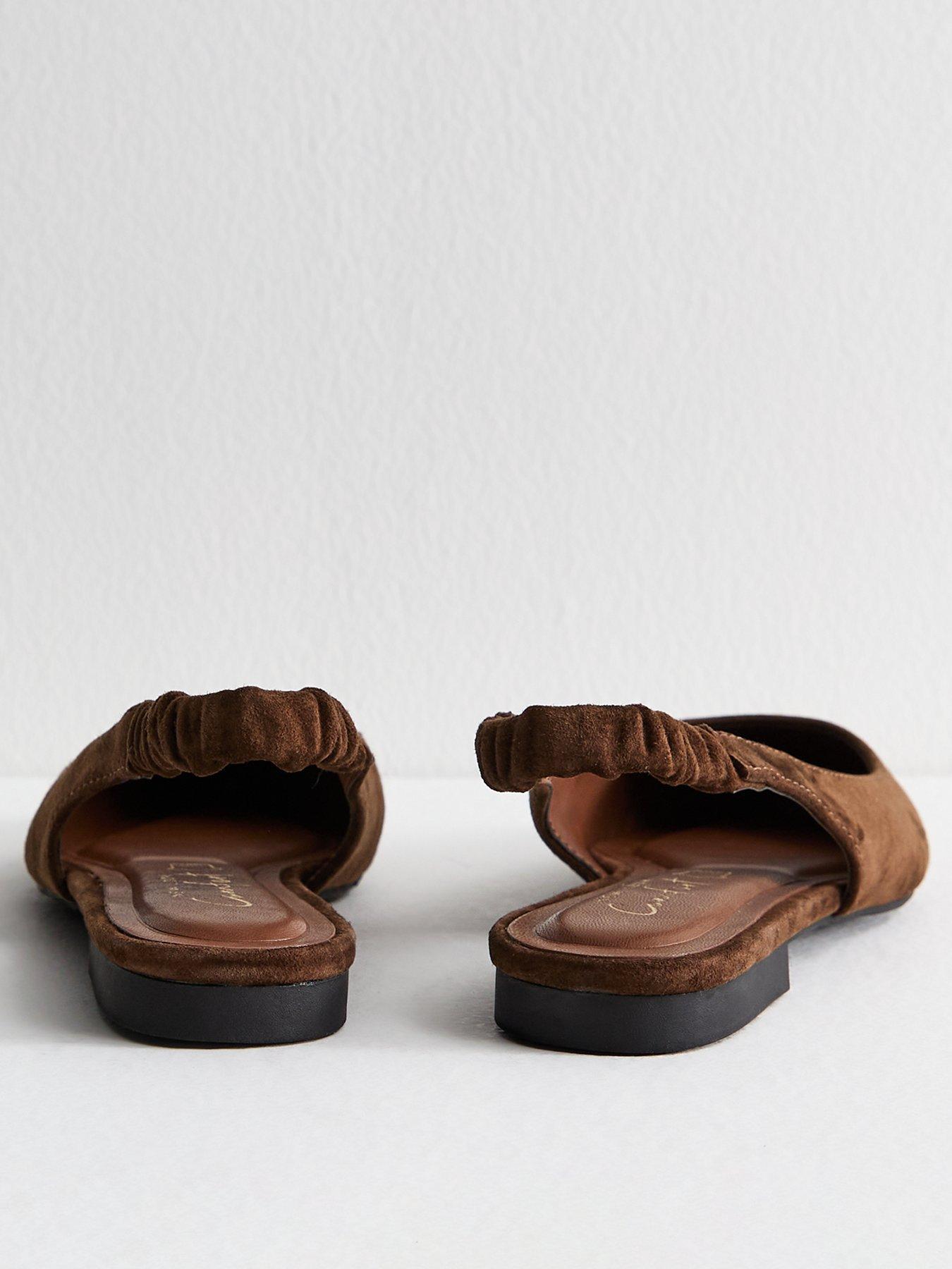 new-look-brown-suede-slingback-ballerina-flatsback