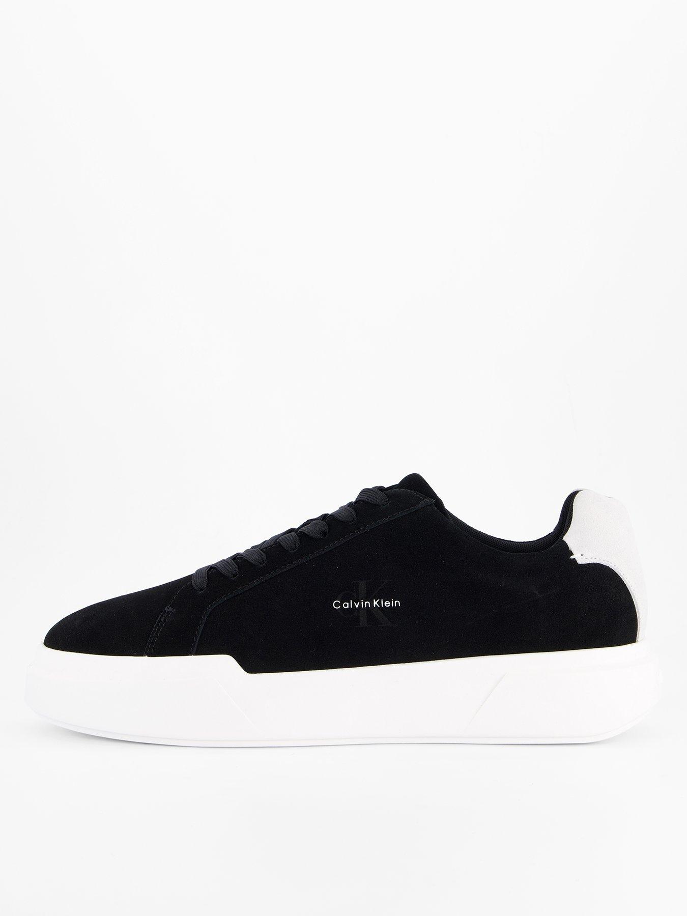 Image 1 of 7 of Calvin Klein Ck Avenue Chunky Suede Trainers - Black