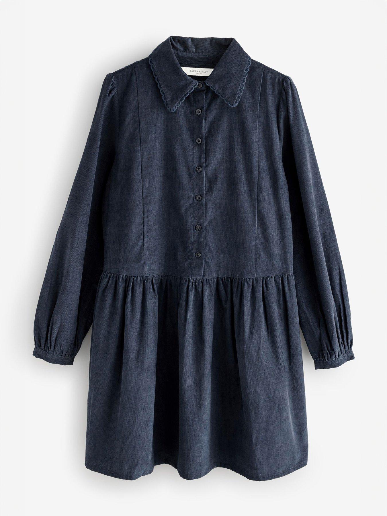 laura-ashley-long-sleeve-cord-dress-bluedetail