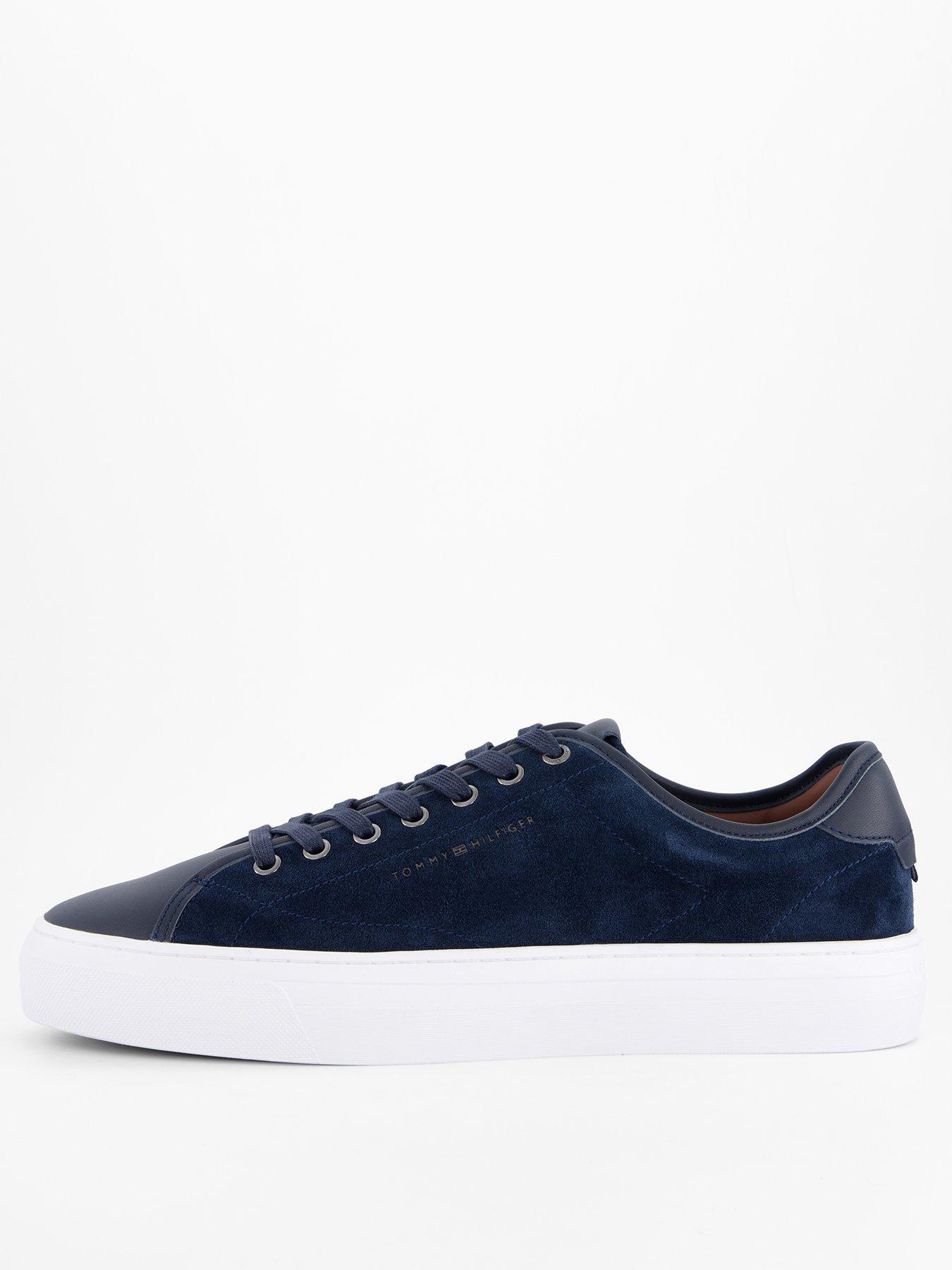 Image 1 of 7 of Tommy Hilfiger Premium Dress Leather Mix Trainers - Navy