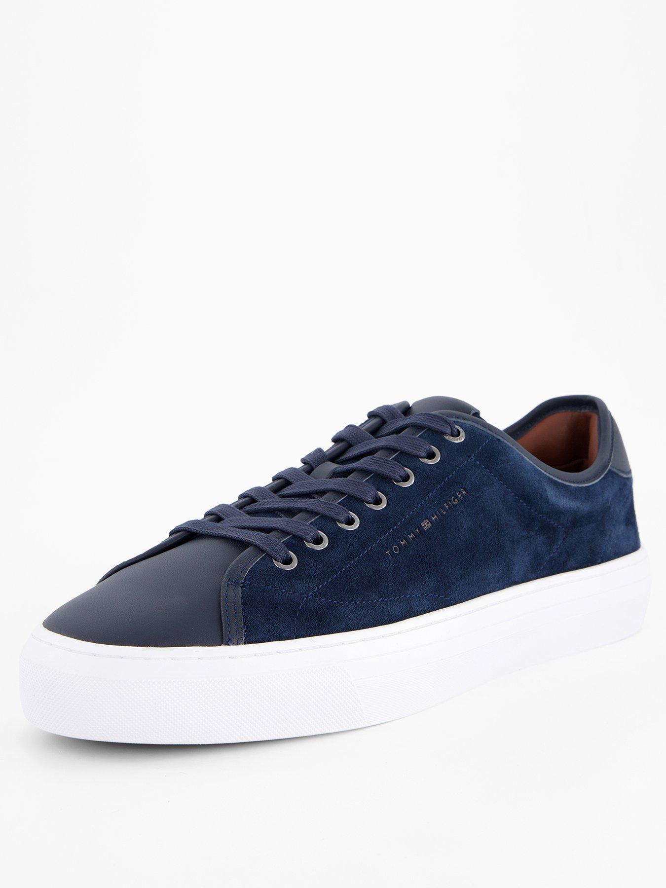 Image 2 of 7 of Tommy Hilfiger Premium Dress Leather Mix Trainers - Navy