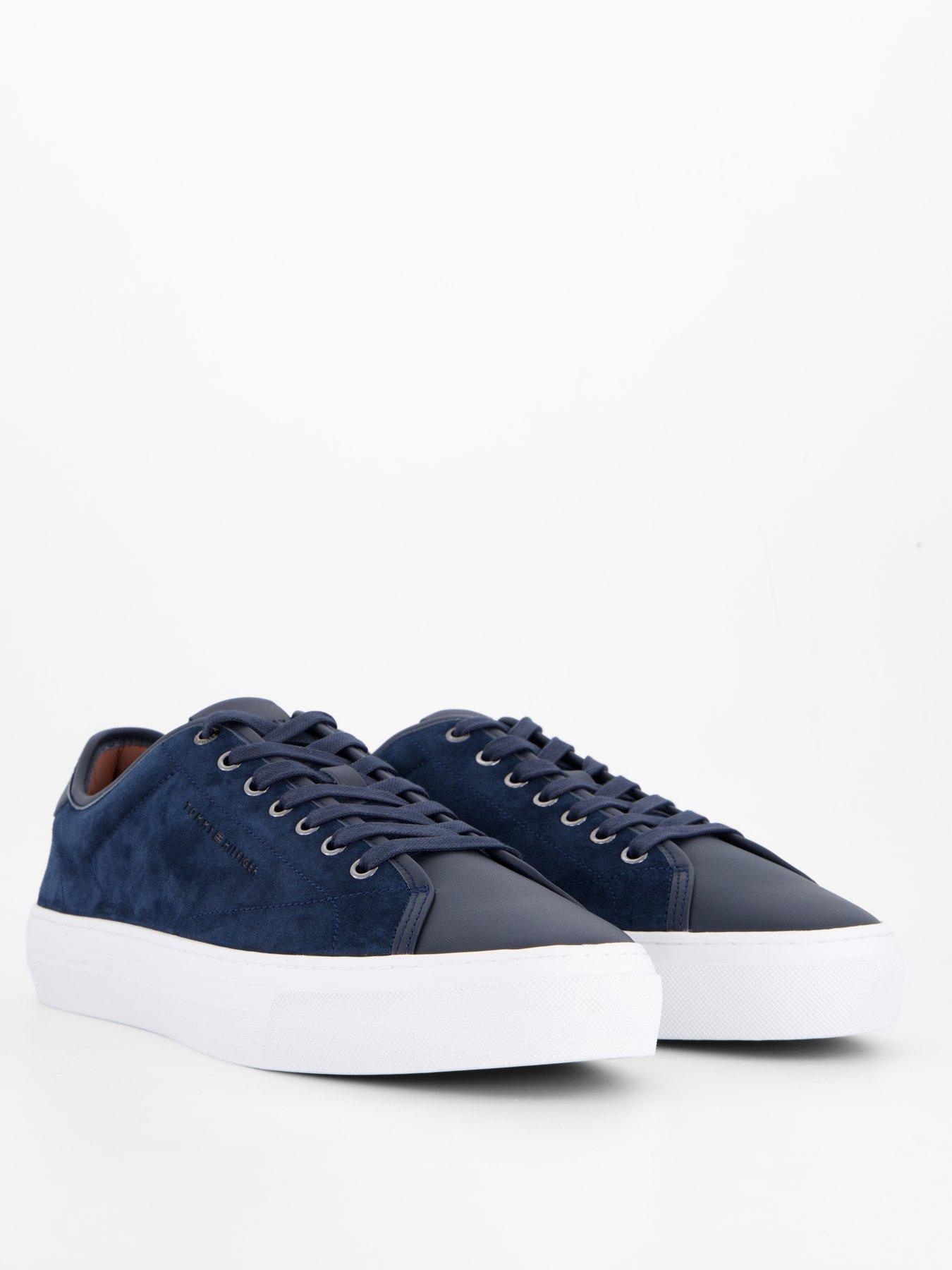 Image 6 of 7 of Tommy Hilfiger Premium Dress Leather Mix Trainers - Navy