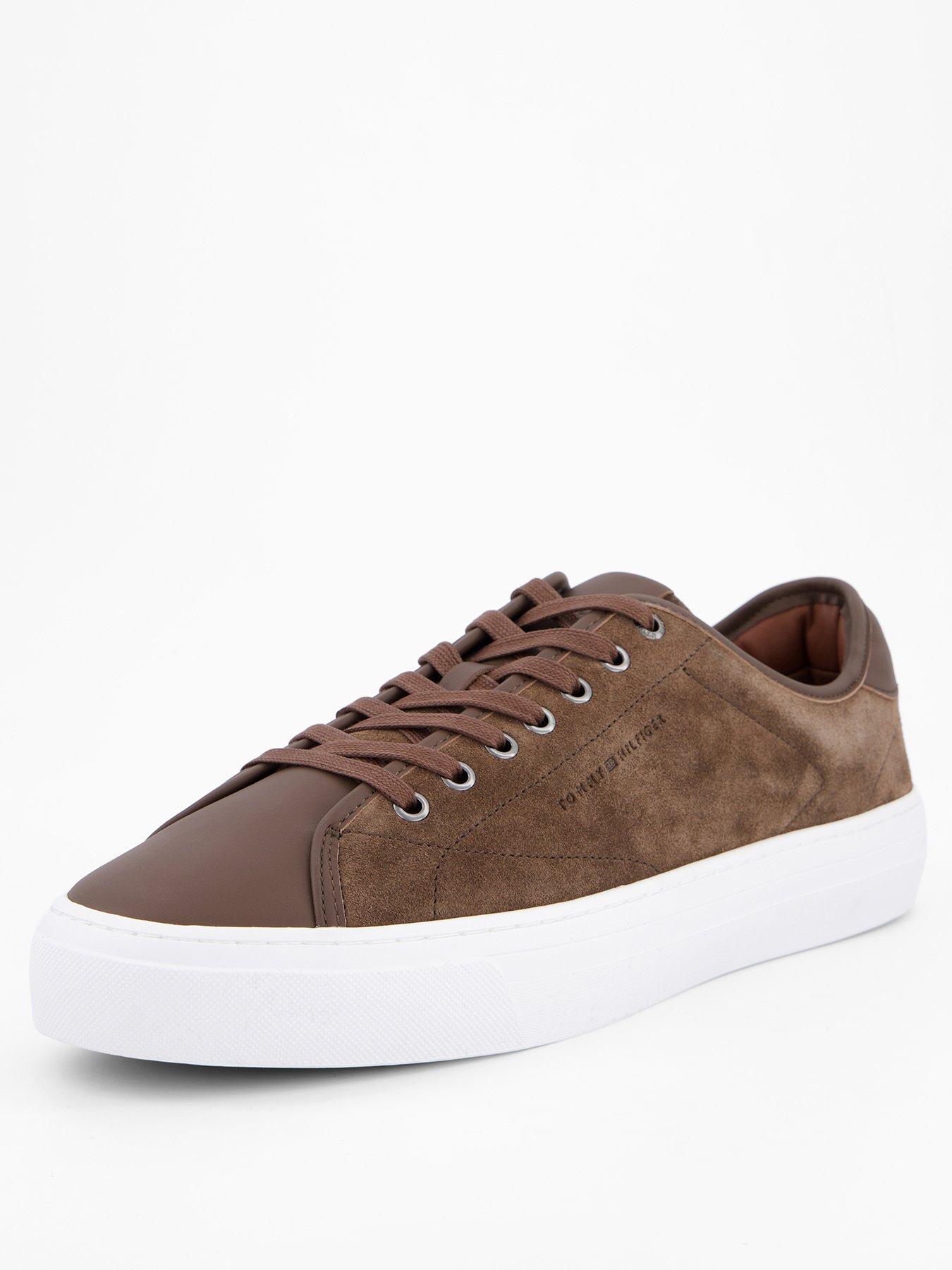 Image 2 of 7 of Tommy Hilfiger Premium Dress Leather Mix Trainers - Brown