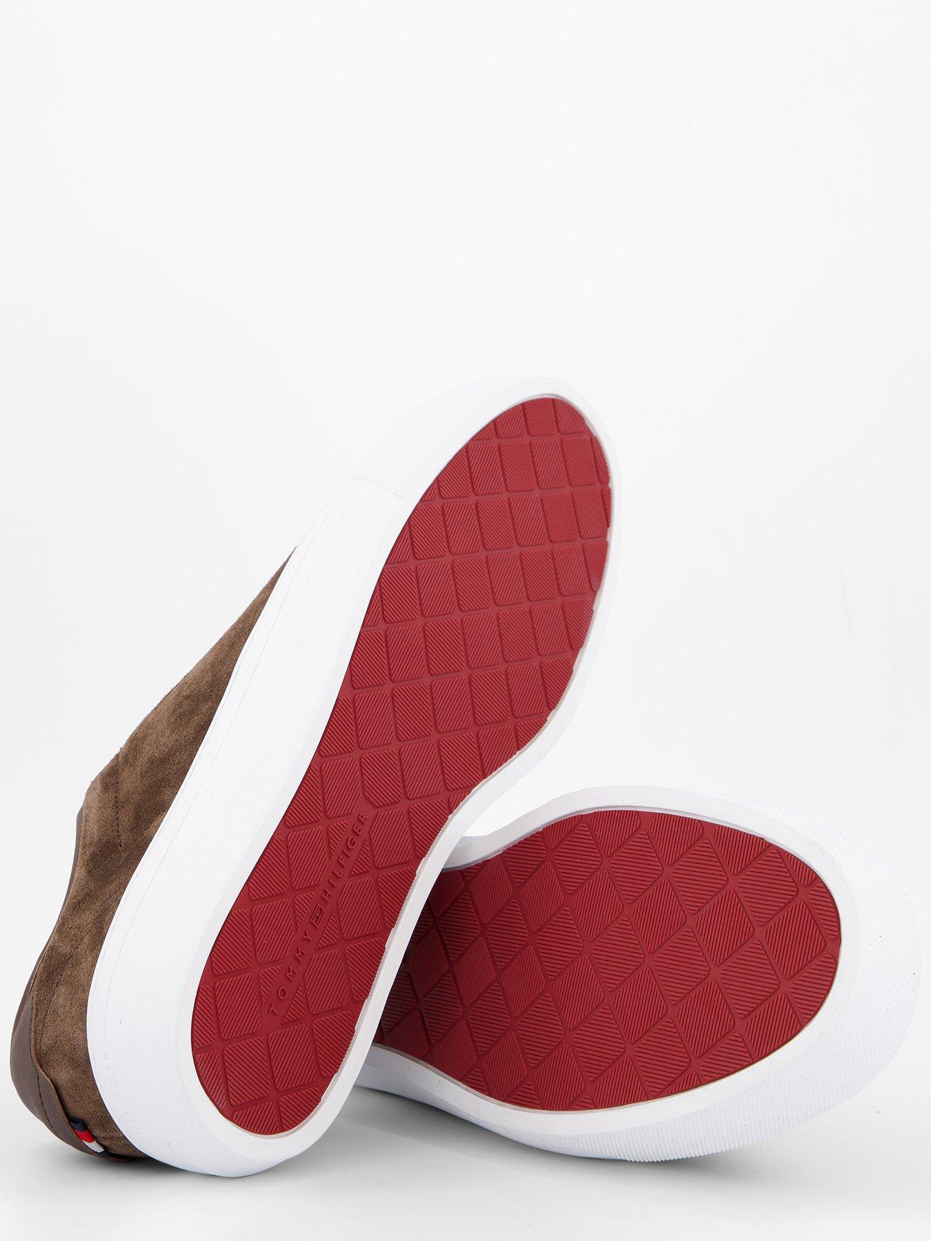 Image 4 of 7 of Tommy Hilfiger Premium Dress Leather Mix Trainers - Brown